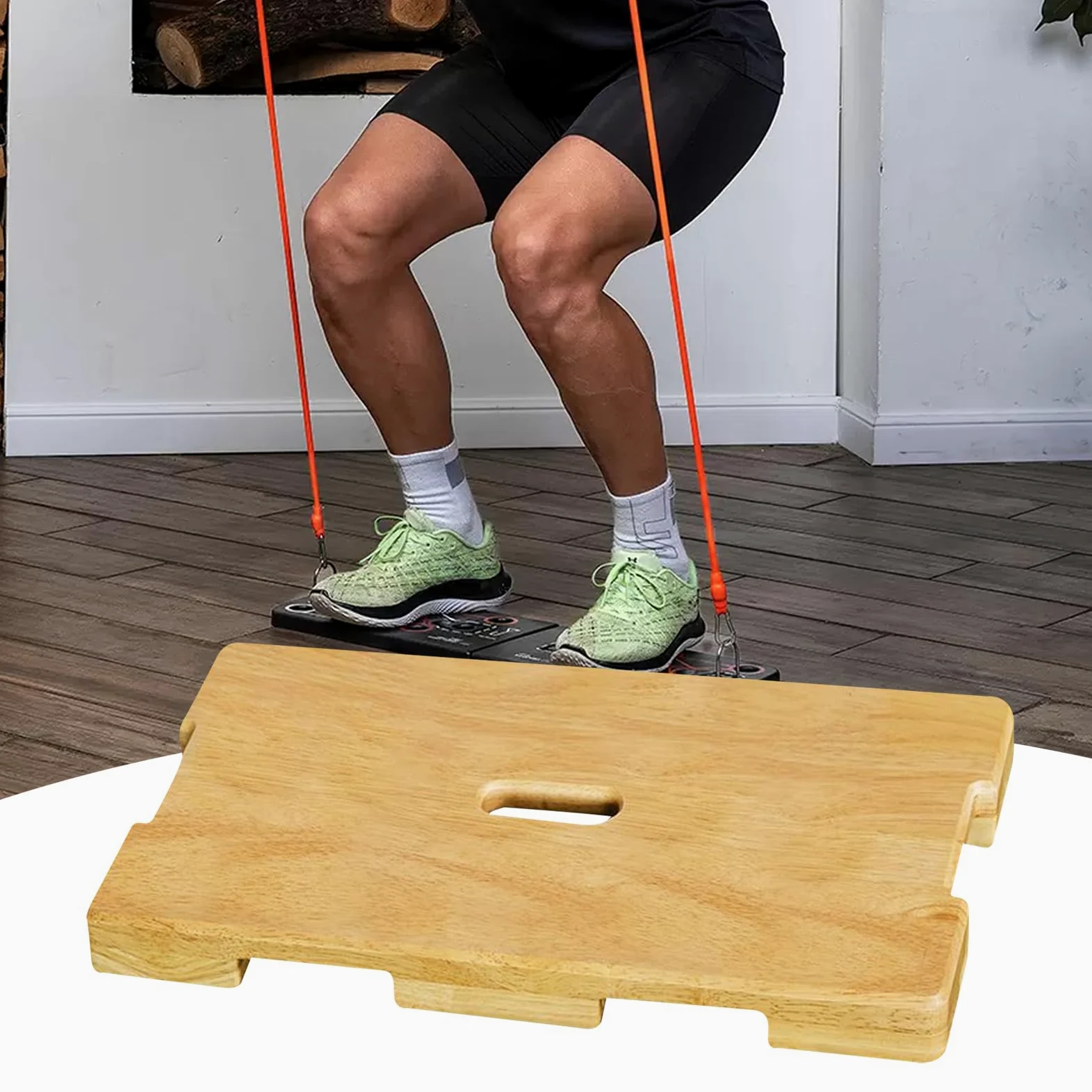 Tabla De Madera Para Inclinación: Entrenador De Equilibrio Ajustable, Reposapiés Antideslizante, Plataforma Para Sentadillas Duradera | Accesorio Profesional De La Yoga Del Gimnasio En Casa Para La Fu