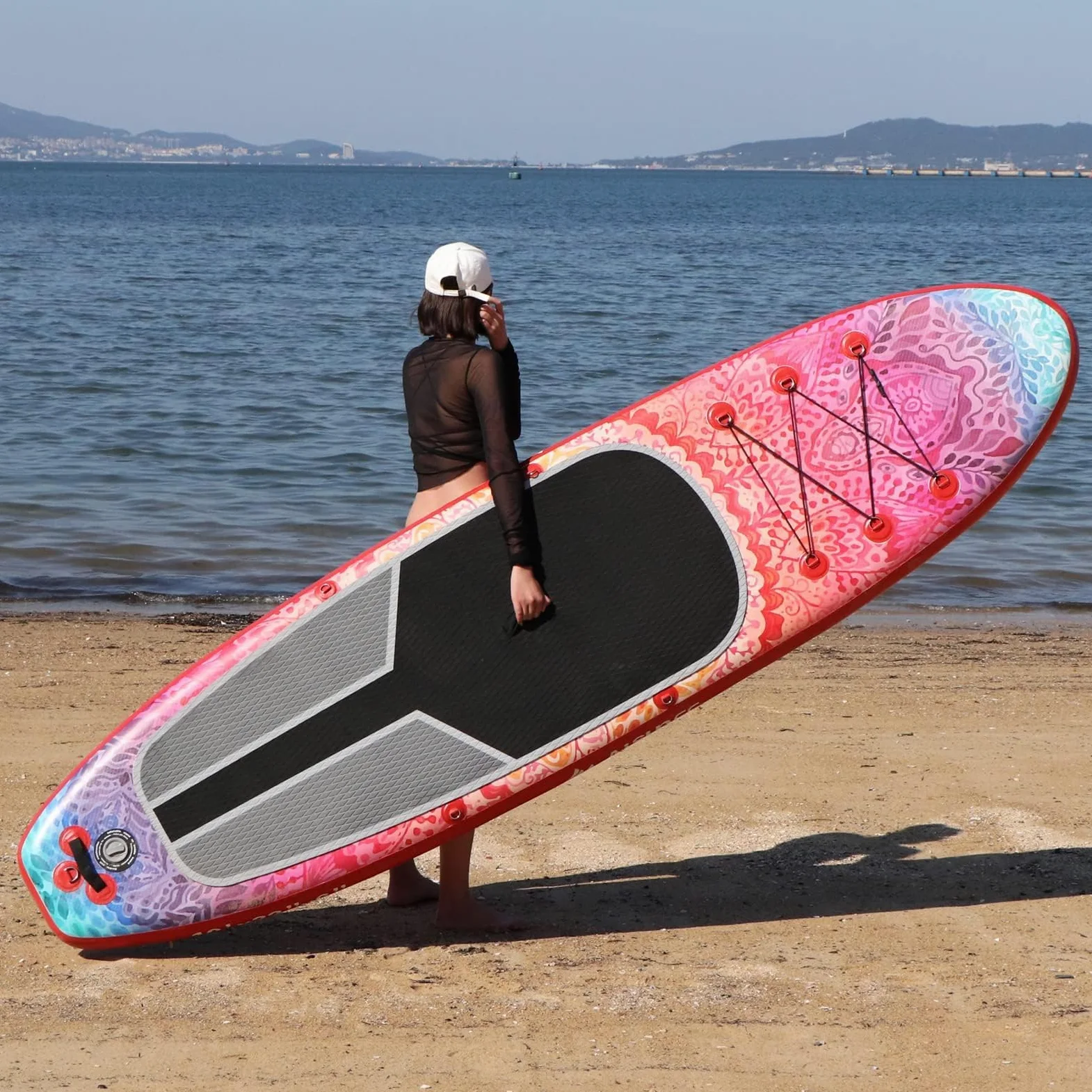 Tabla de Yoga de 10.6 pies con Accesorios de Sup, Incluye Alfombrilla Antideslizante, Bolsa Impermeable para teléfono, Bomba de Doble acción, Paleta de Aluminio Ajustable