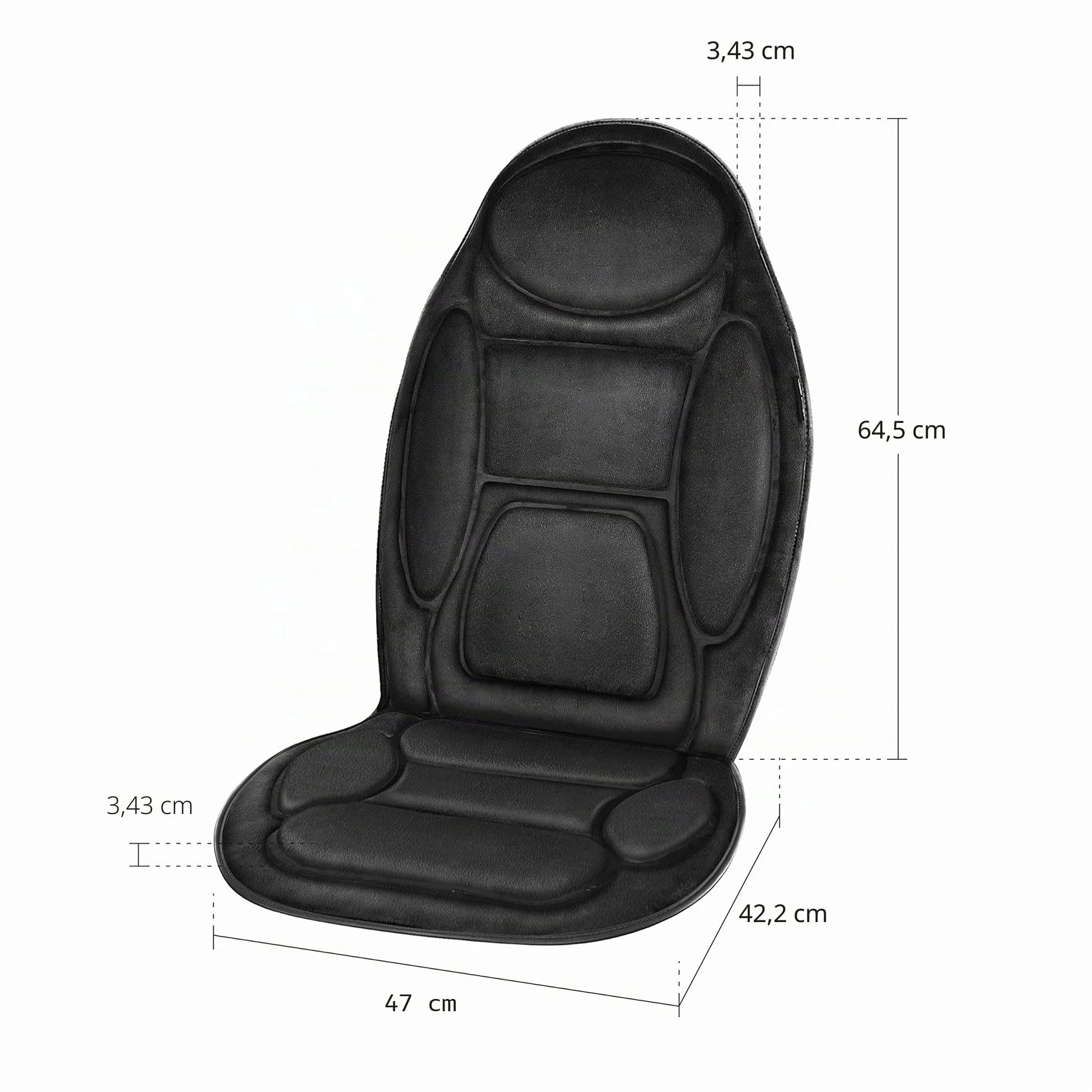 Snailax Masajeador de Asiento con Memoria de Forma y Calor, Cojín de Masaje con 5 Modos para Oficina