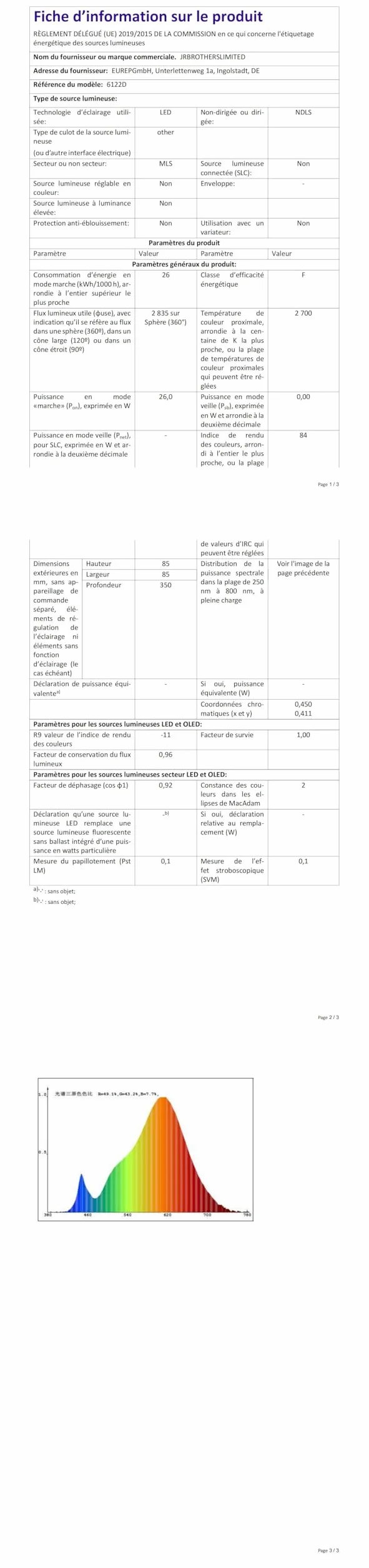 Lámpara de 25W 14.5inch Arte Cinético Luces Arcoíris para Aliviar el Estrés y Concentración