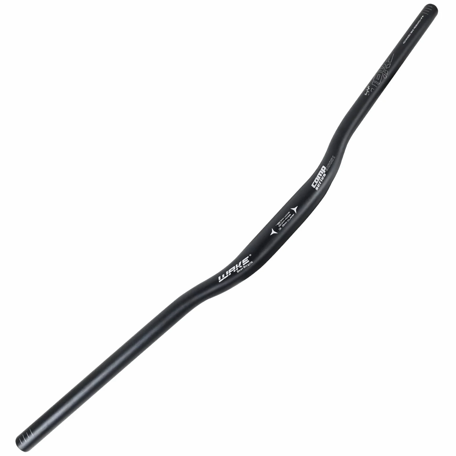 WAKE Manillares para bicicletas, Mountain Bike Manillar Ancho MTB Barras Elevadoras Mangos de Bicicleta de aleación de Aluminio extralargos Extra Largos para bajadas Off-Road 31.8 * 780MM Negro