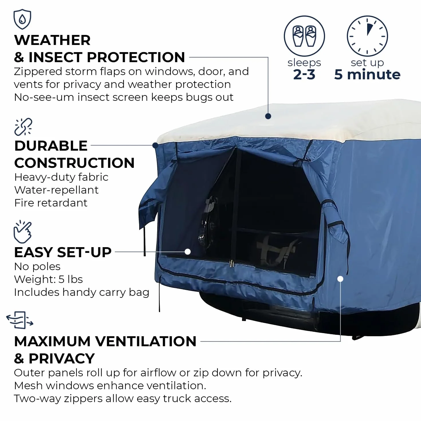 DAC Mid - Size Truck Tent by Dac Inc.-Vehicle Tents