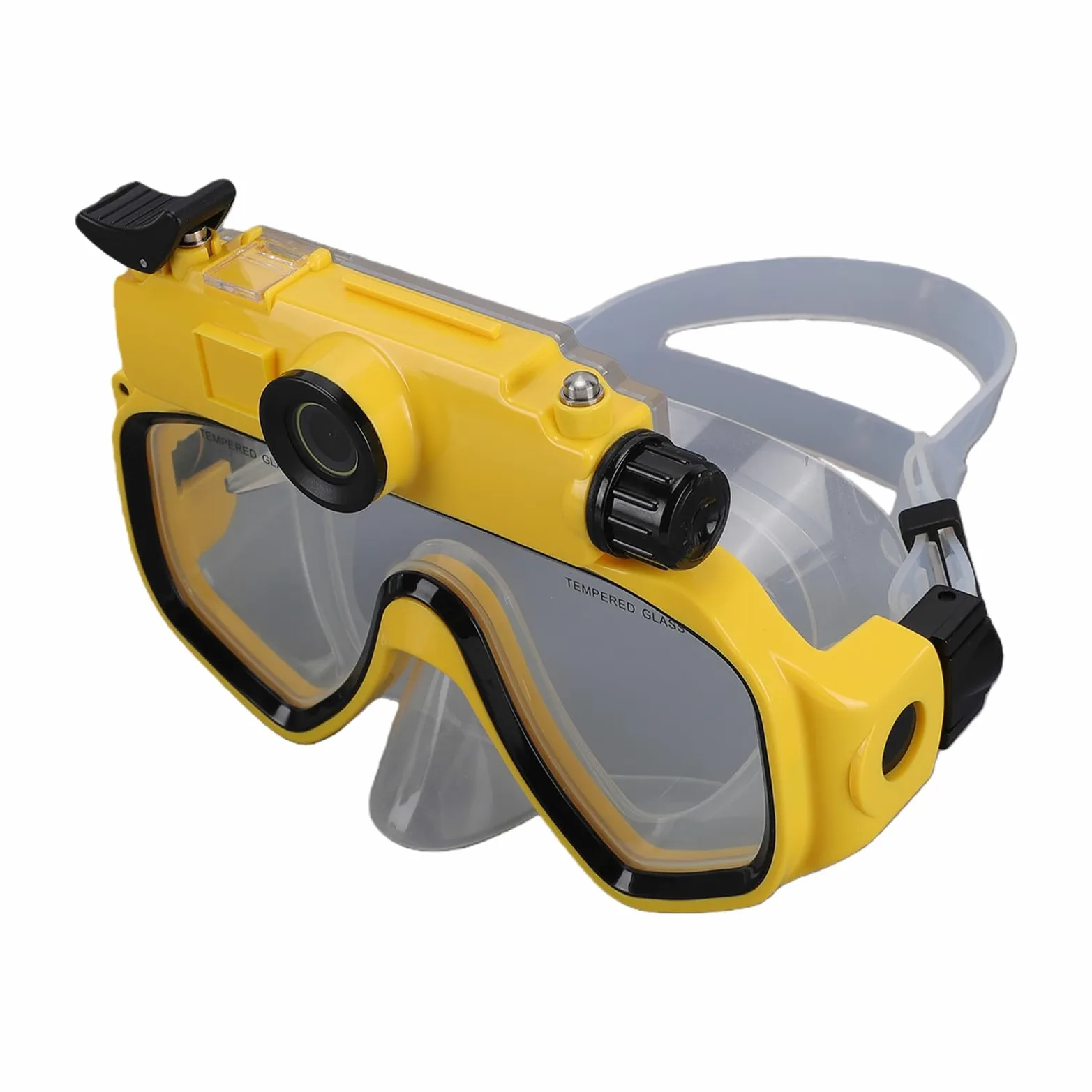Naroote Gafas de Buceo con Cámara 2K 50MP 100° Gran Angular para Snorkel | Estabilización de Imagen, Enfoque y Exposición Automáticos, 100° Gran Angular, 15m Impermeable, Conexión a la App