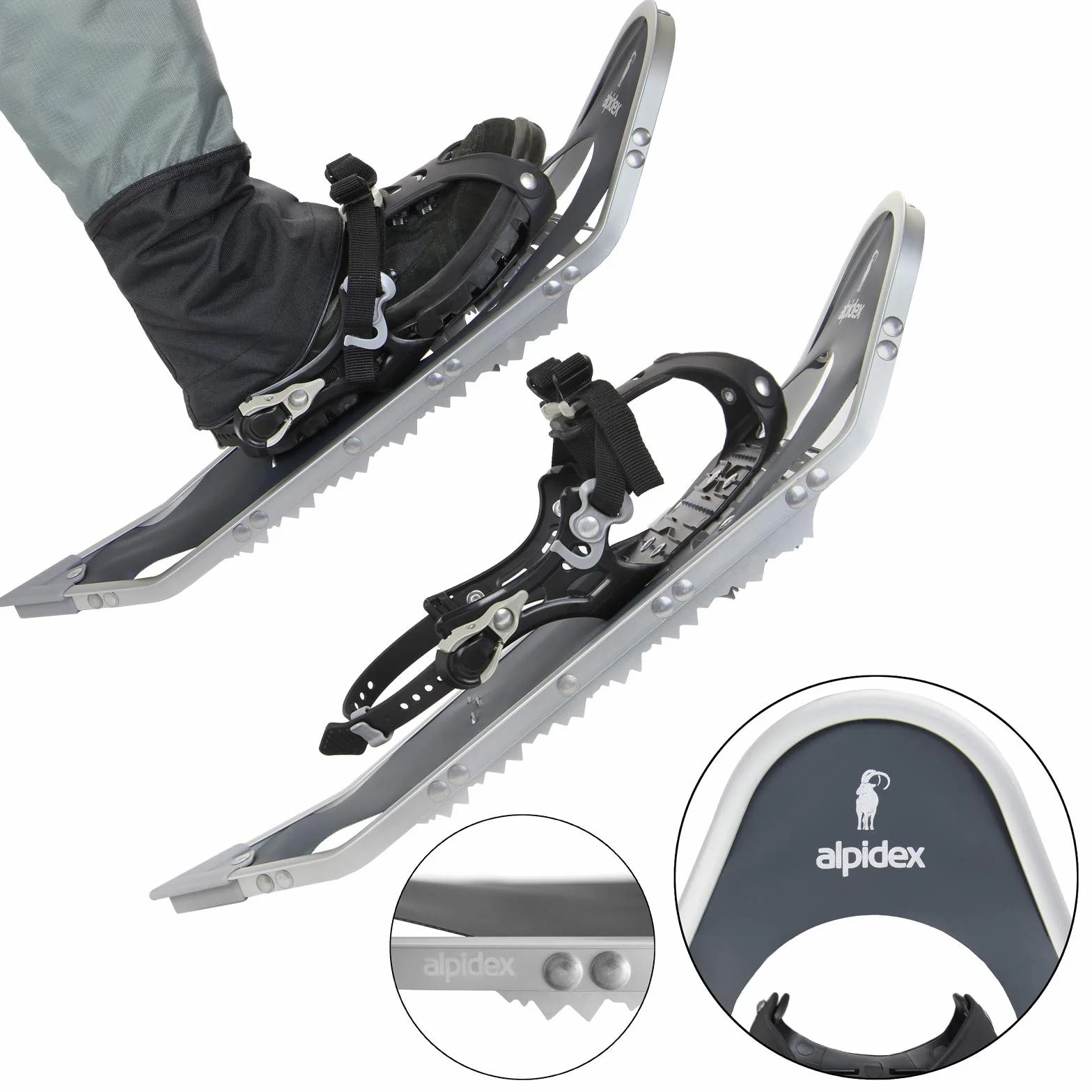 ALPIDEX Raquetas de Nieve Aluminio Ligeras con Bolsa