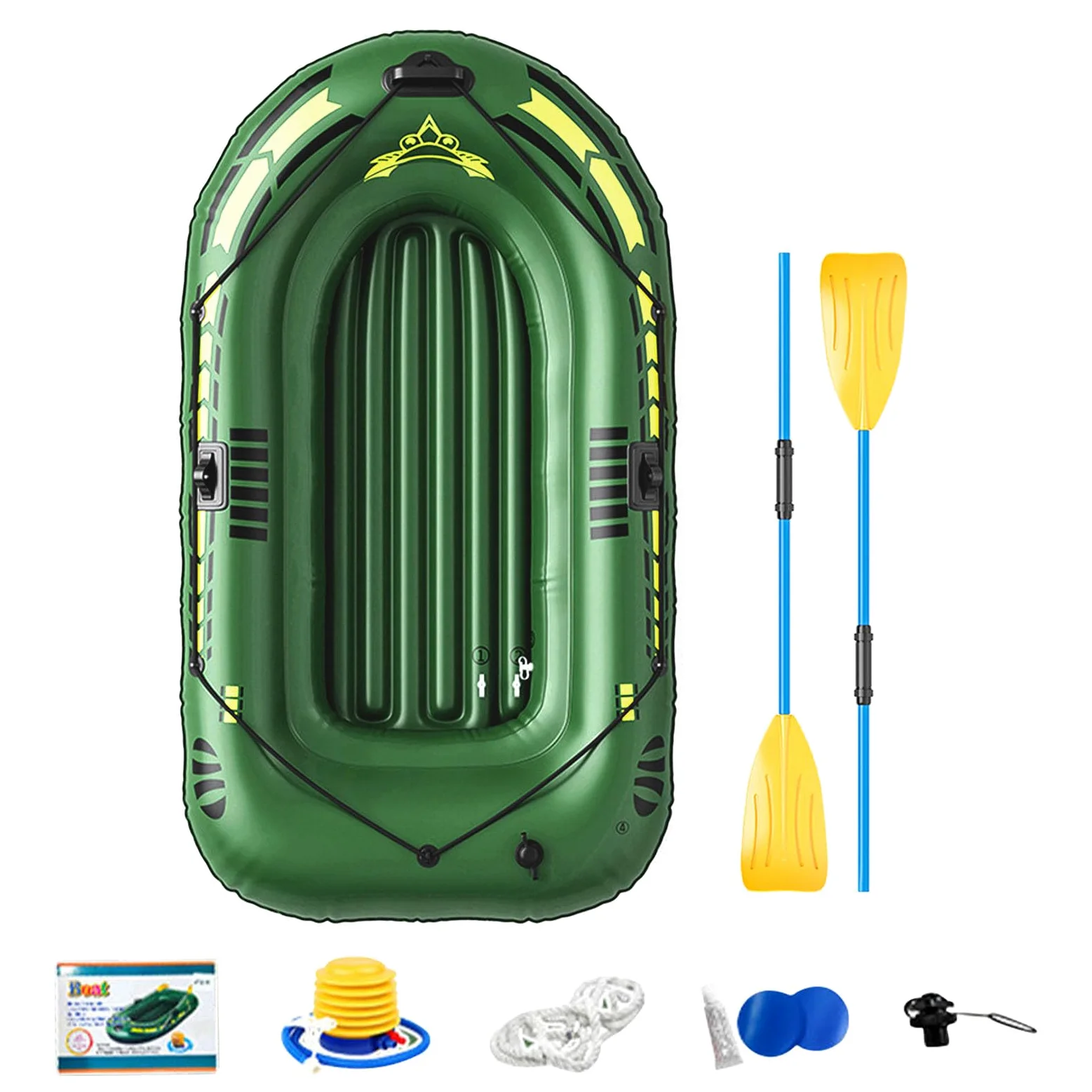 Kayak de Inflable para Adultos, Canoa Inflable para Deportes acuáticos | Inflable portátil con remos, Bomba para Lago, río, y Actividades de Ocio para Adultos