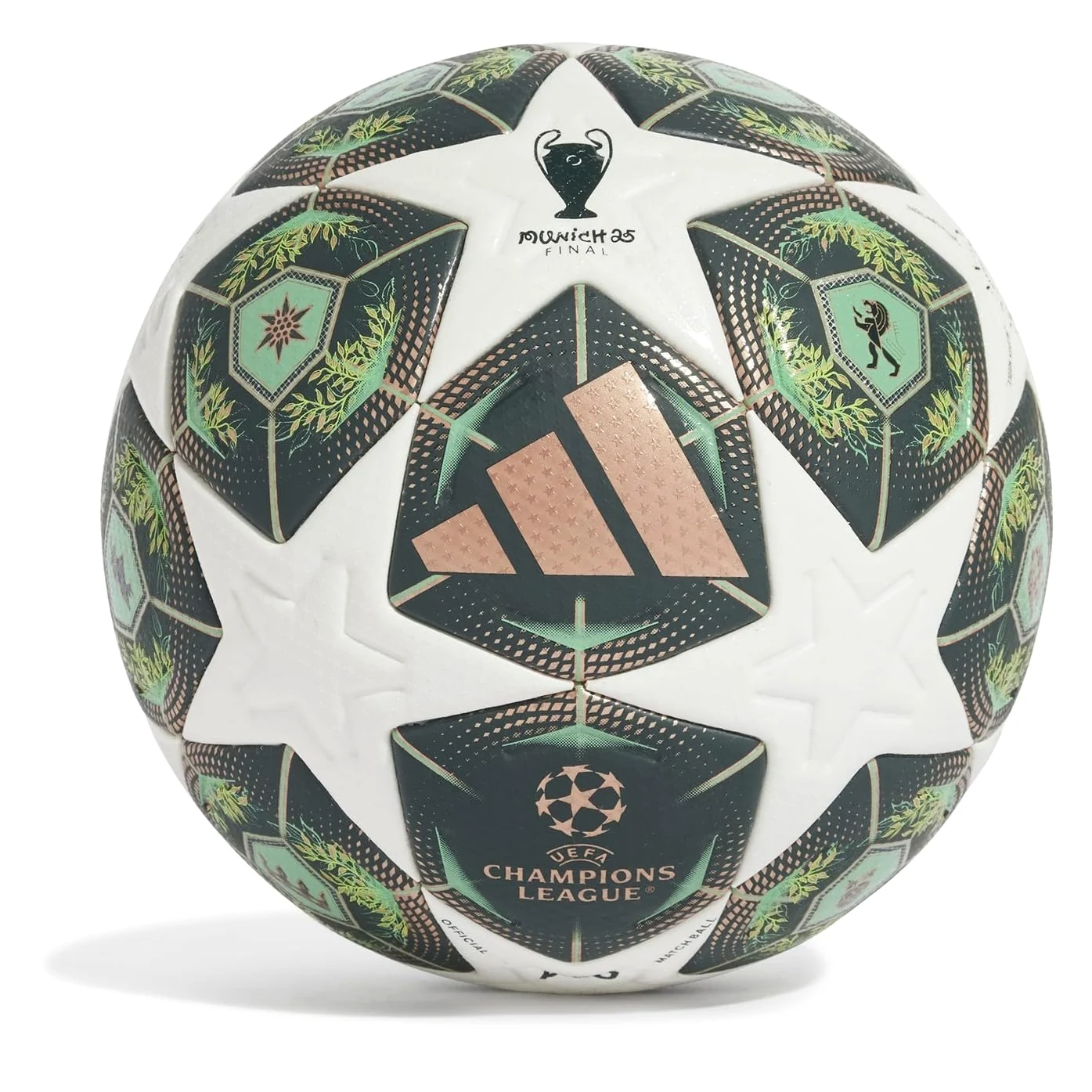 adidas UEFA Champions League Munich 25 FIFA Quality Pro Ball JH1279, Unisex Footballs, Green, 5 EU