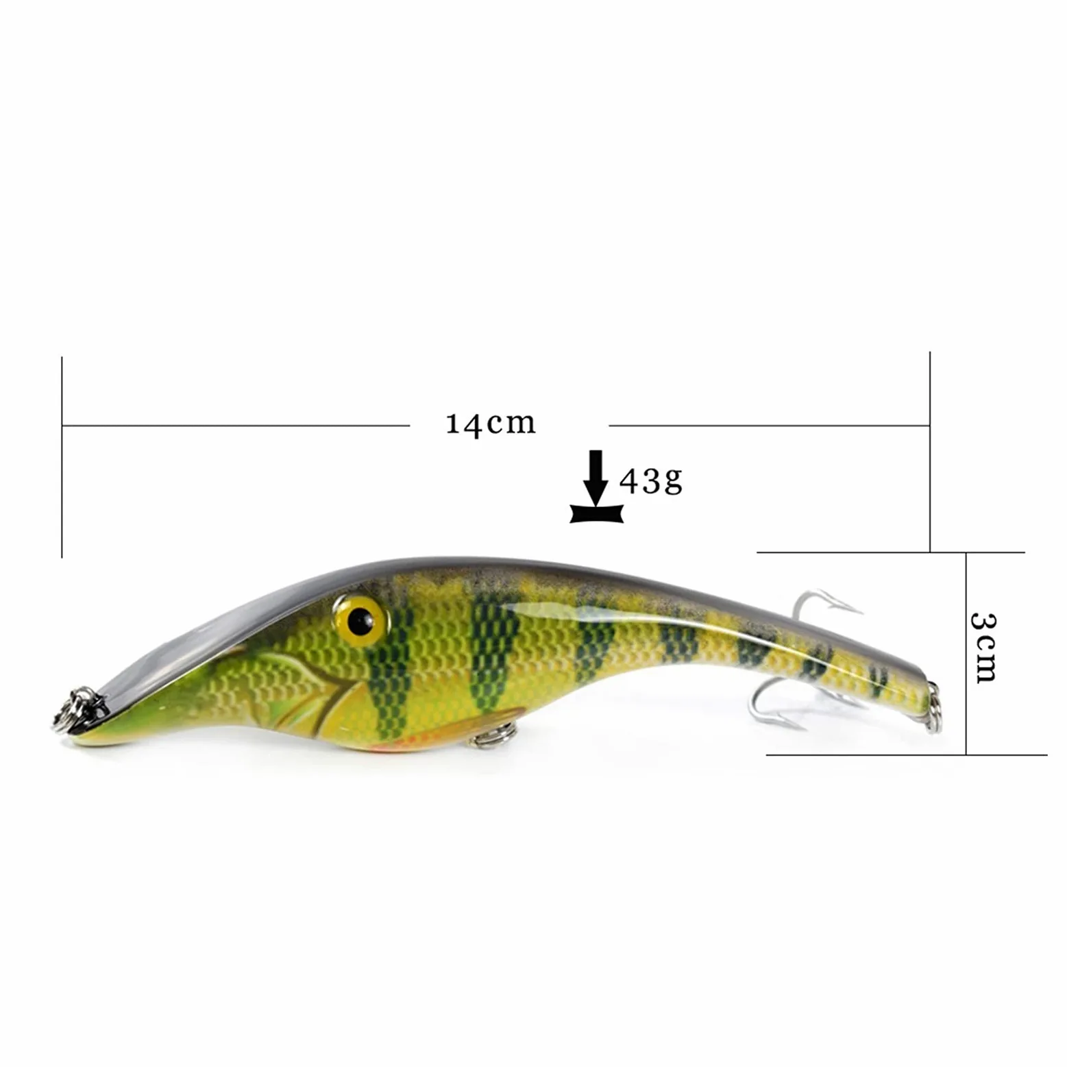caihuashopping Señuelos de Pesca Cebo de Pesca Cebo Artificial con Equipo de Pesca Super Sharp MARPARTE PERBOL AMPLADO Y Pesca DE Aguas Frutas ADECUADAS para Salmon DE Trout 5PCS Cebos Artificiales