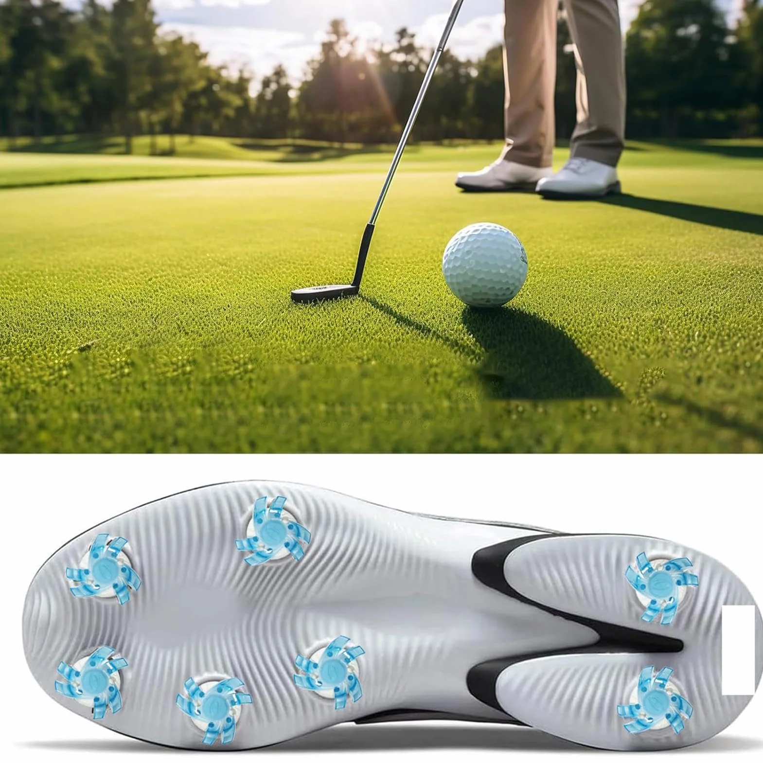 Pinchos para zapatos de golf, 16 tacos de repuesto a granel, tacos de golf antideslizantes, para zapatos de golf, tacos de dientes para zapatos de golf, tacos antideslizantes para zapatos de golf para