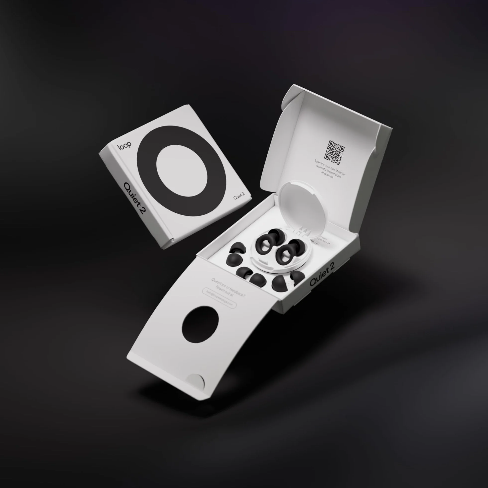 Loop Quiet 2 Tapones antirruido 24 dB SNR Protección auditiva flexible Ajuste personalizable