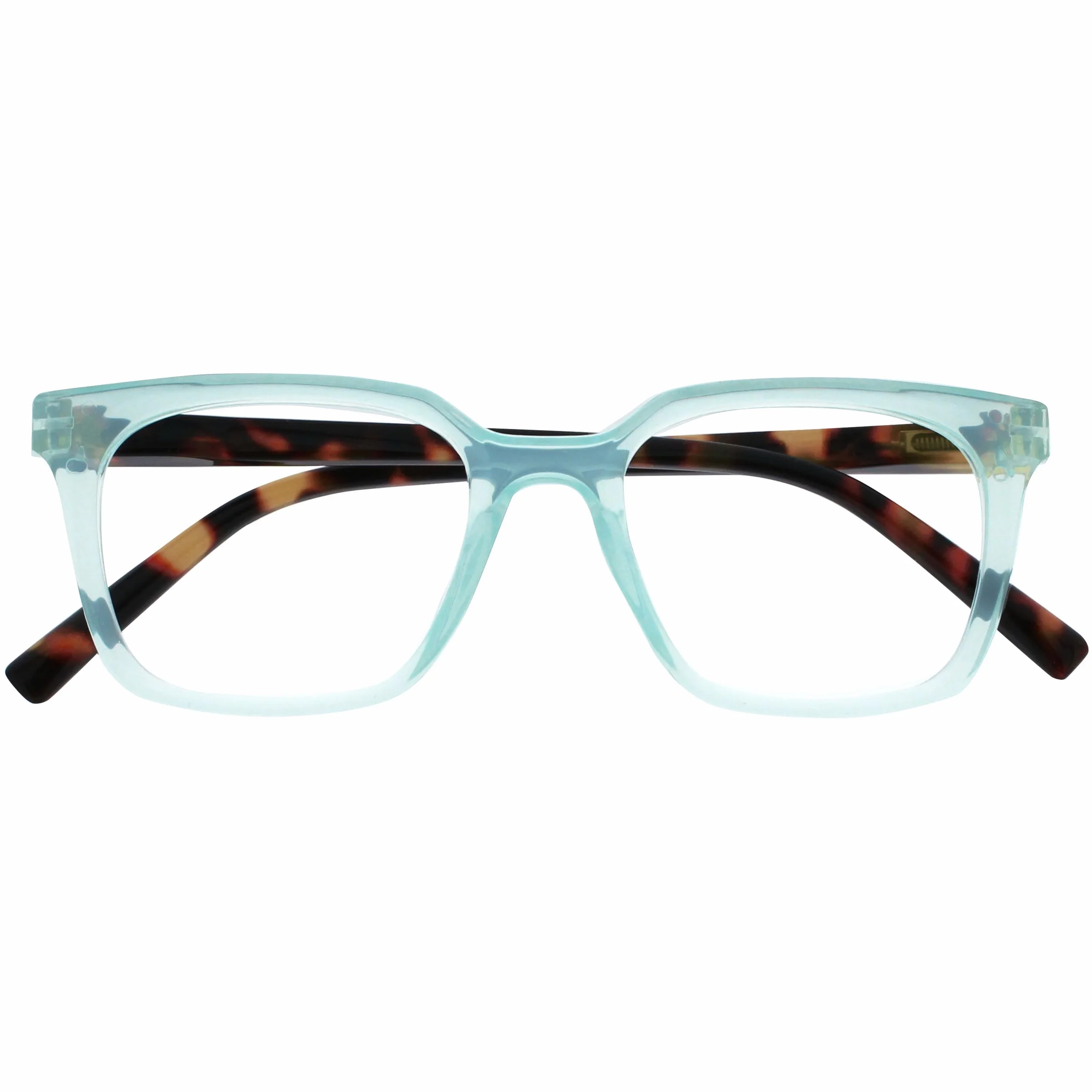 OPULIZE Gafas de Lectura Marco Rectangular Ancho Turquesa +1.50