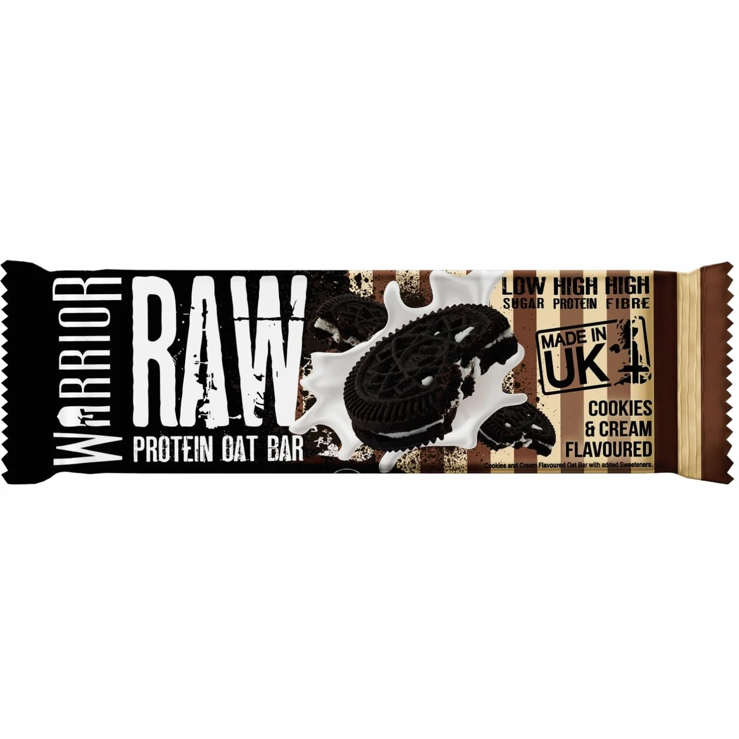 Warrior RAW Flapjack 20 g Proteína Pack 12 x 75 g Avena Fibra Bajo Azúcar Snack Saludable