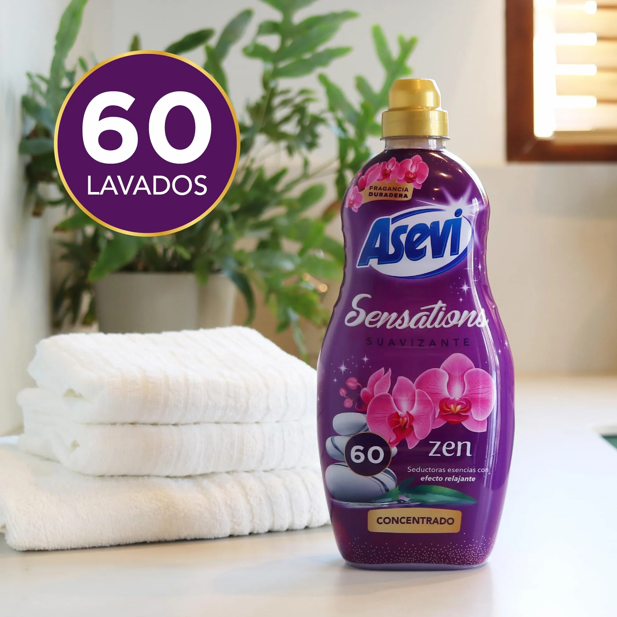 Suavizante Concentrado Asevi Sensation Zen 1320 ml 60 dosis