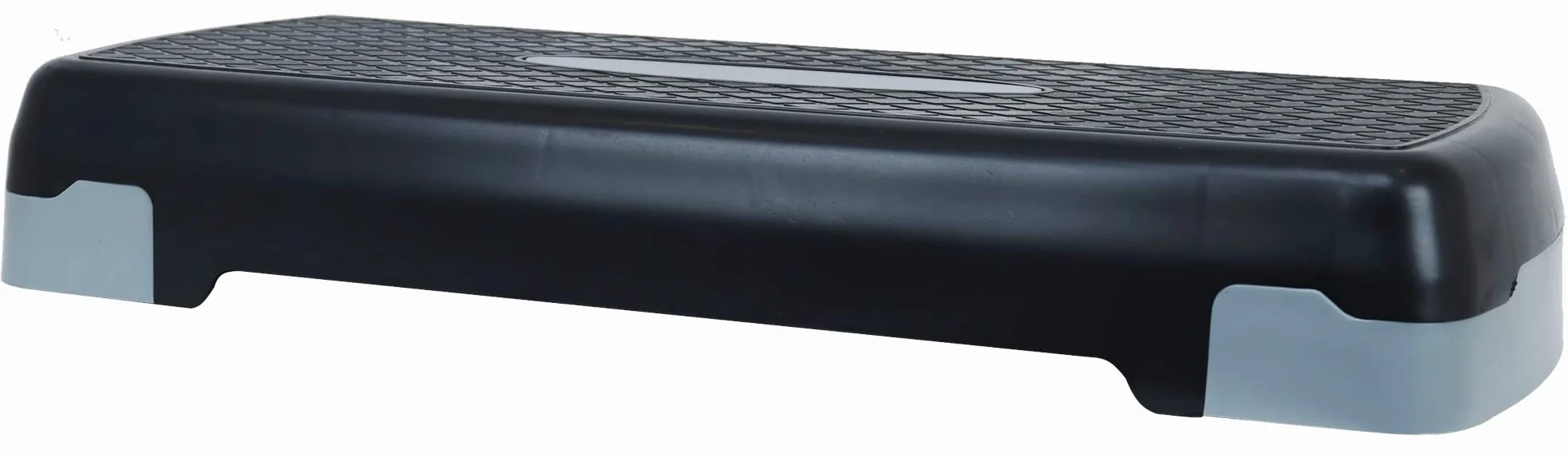 Signature Fitness Entrenador aeróbico ajustable con plataforma escalonada, tamaño mediano, negro/gris