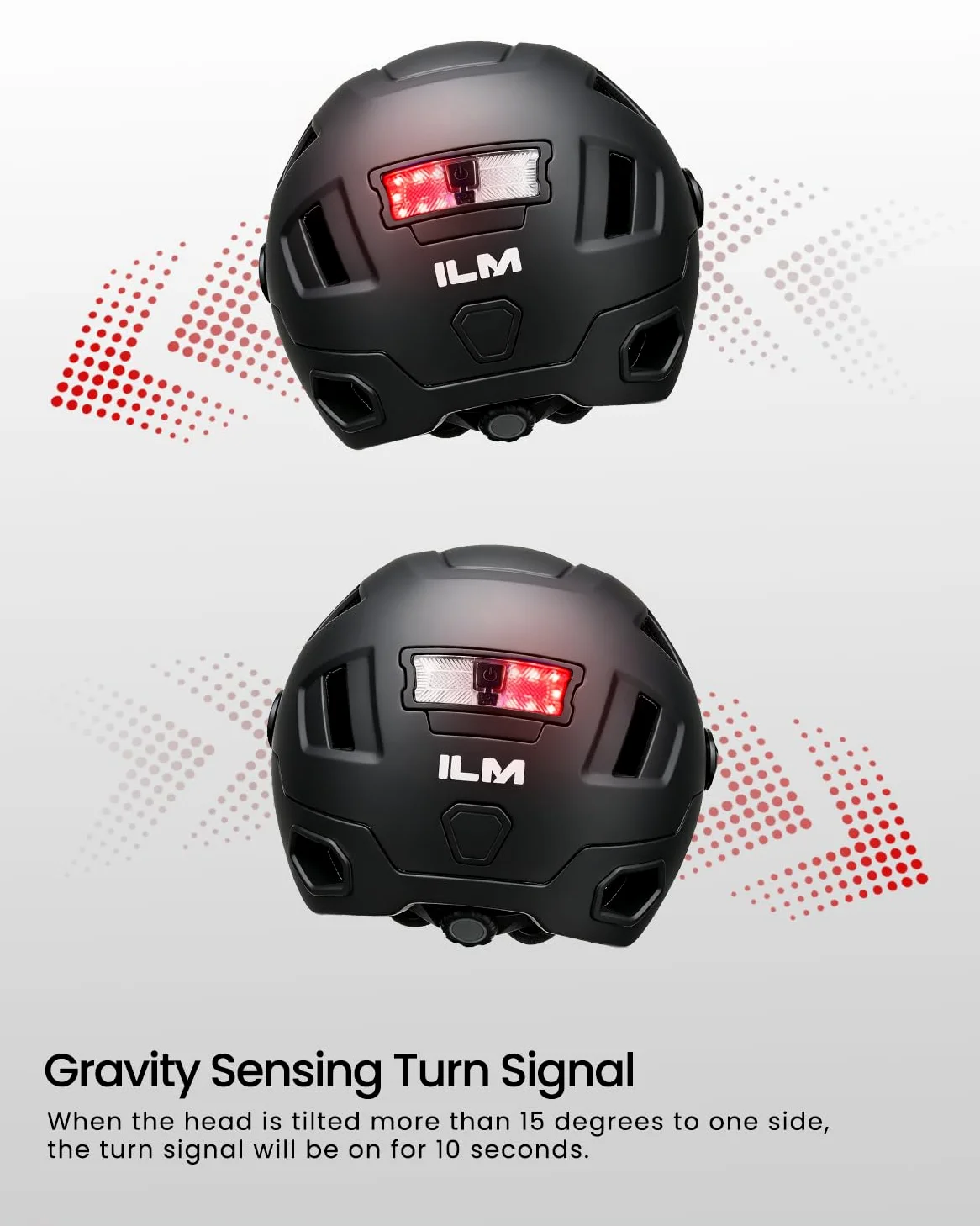 ILM Casco Patinete Electrico Adulto Casco Bicicleta Homologado NTA-8776 CPSC CE con Luz LED Intermitentes & Freno con Visera para Hombre Mujer Modelo E3-12LS,Gris,XXL