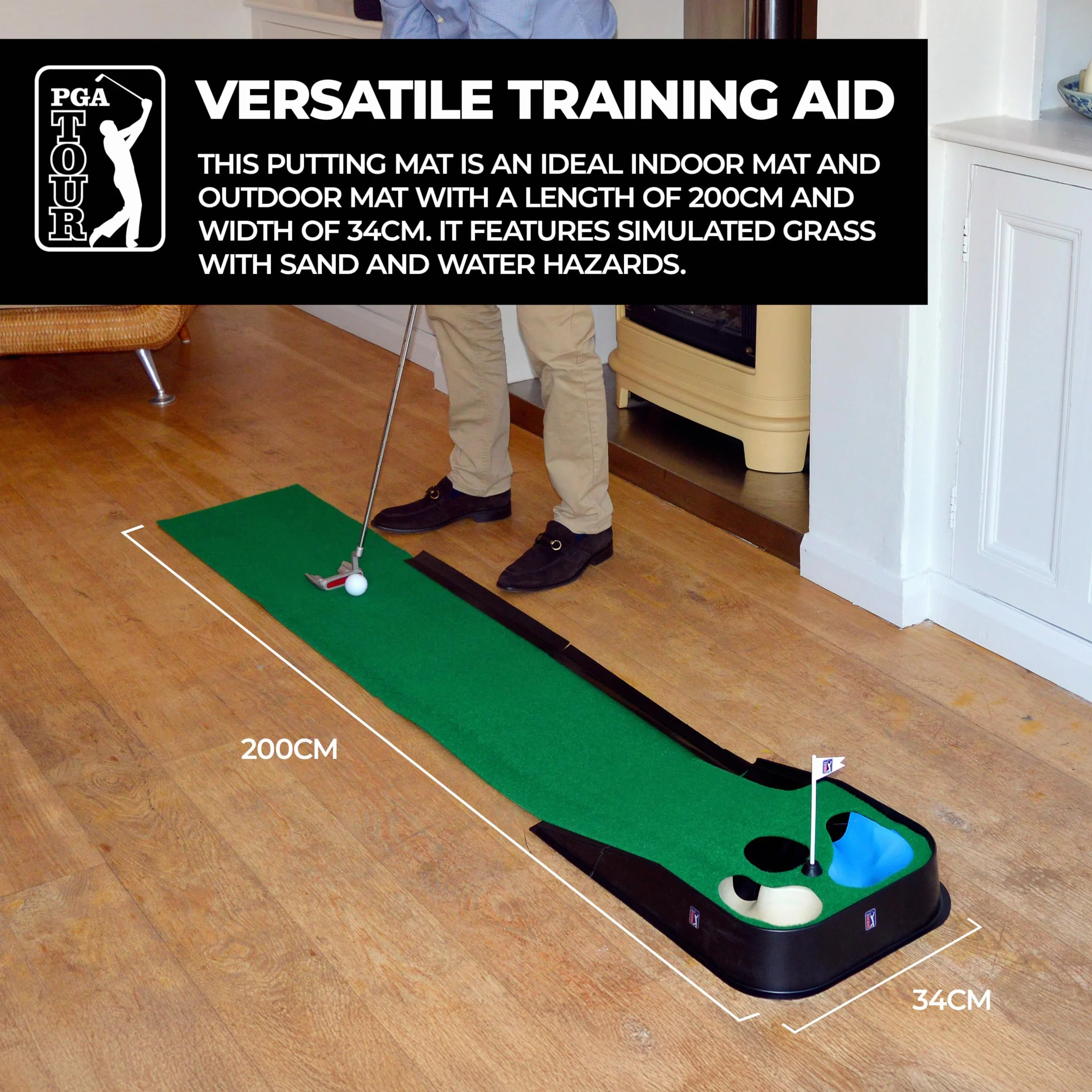 PGA Tour Alfombrilla de Golf para Interiores y Exteriores