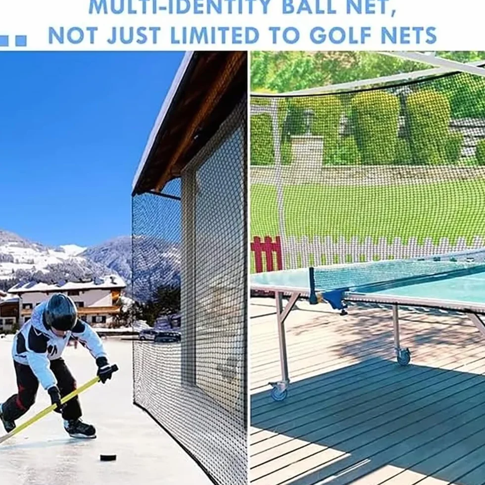 NEWFUN Red de Golf 3x3M Poliéster Negro Portátil Entrenamiento para Jardín Exterior