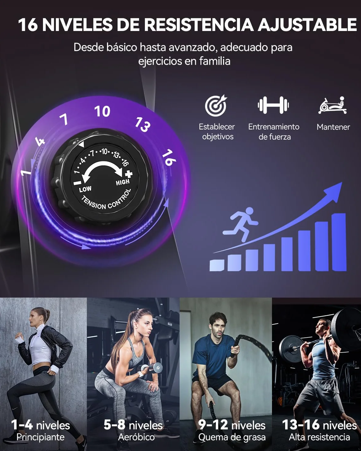 DMASUN Maquina de Remo para casa, 16 Niveles de Resistencia magnética, Soporta hasta 160 kg, Dobles mejorados, Ultra silenciosa y Estable, Conexión a la App, Almacenamiento Vertical para Ahorrar