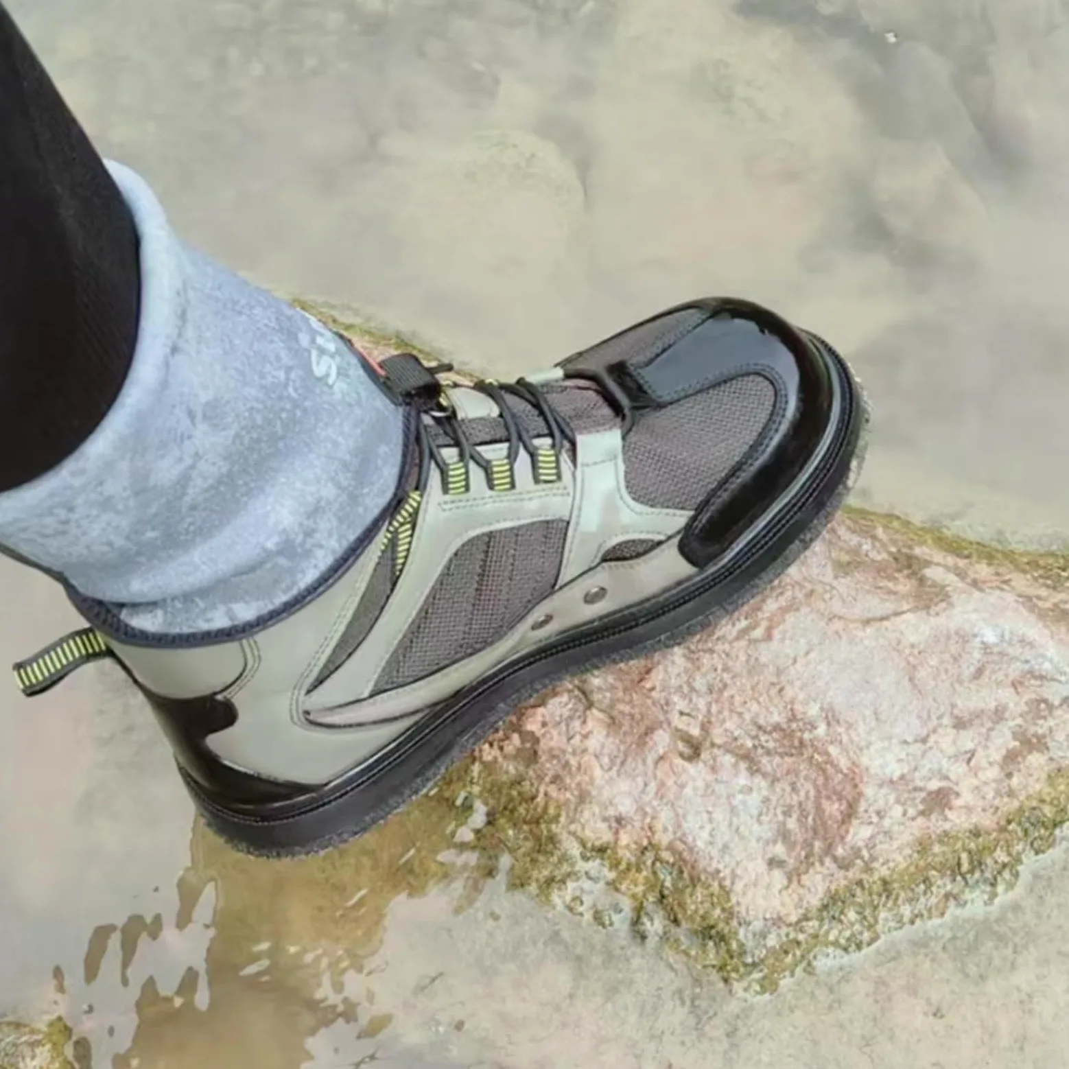 Raprance Botas de pesca para hombre, suela de fieltro y tacos de goma para pesca con mosca