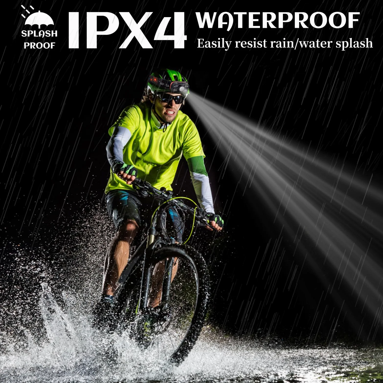 Paquete de 12 faros delanteros recargables USB-C de 2000 lúmenes, sensor de movimiento blanco/punto/inundación, resistente al agua, luz de pluma de 0.25 libras, oferta a granel para camping