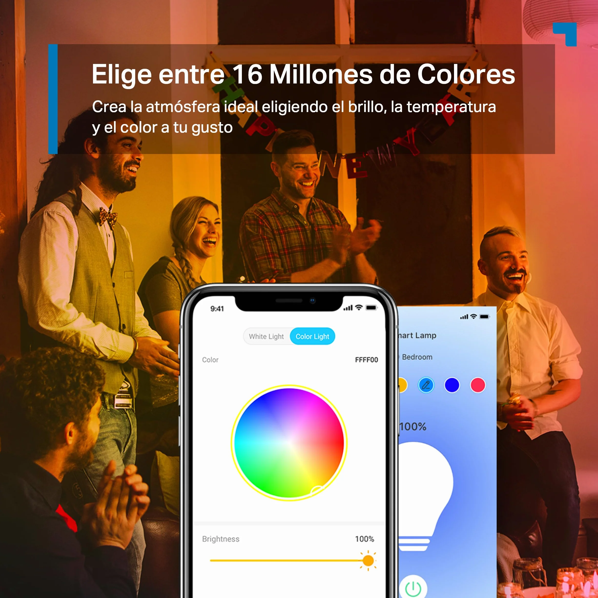 Tapo L530E Bombilla LED inteligente Wi-Fi multicolor regulable E27 60W 806 lúmenes compatible Alexa Google Home paquete de 2