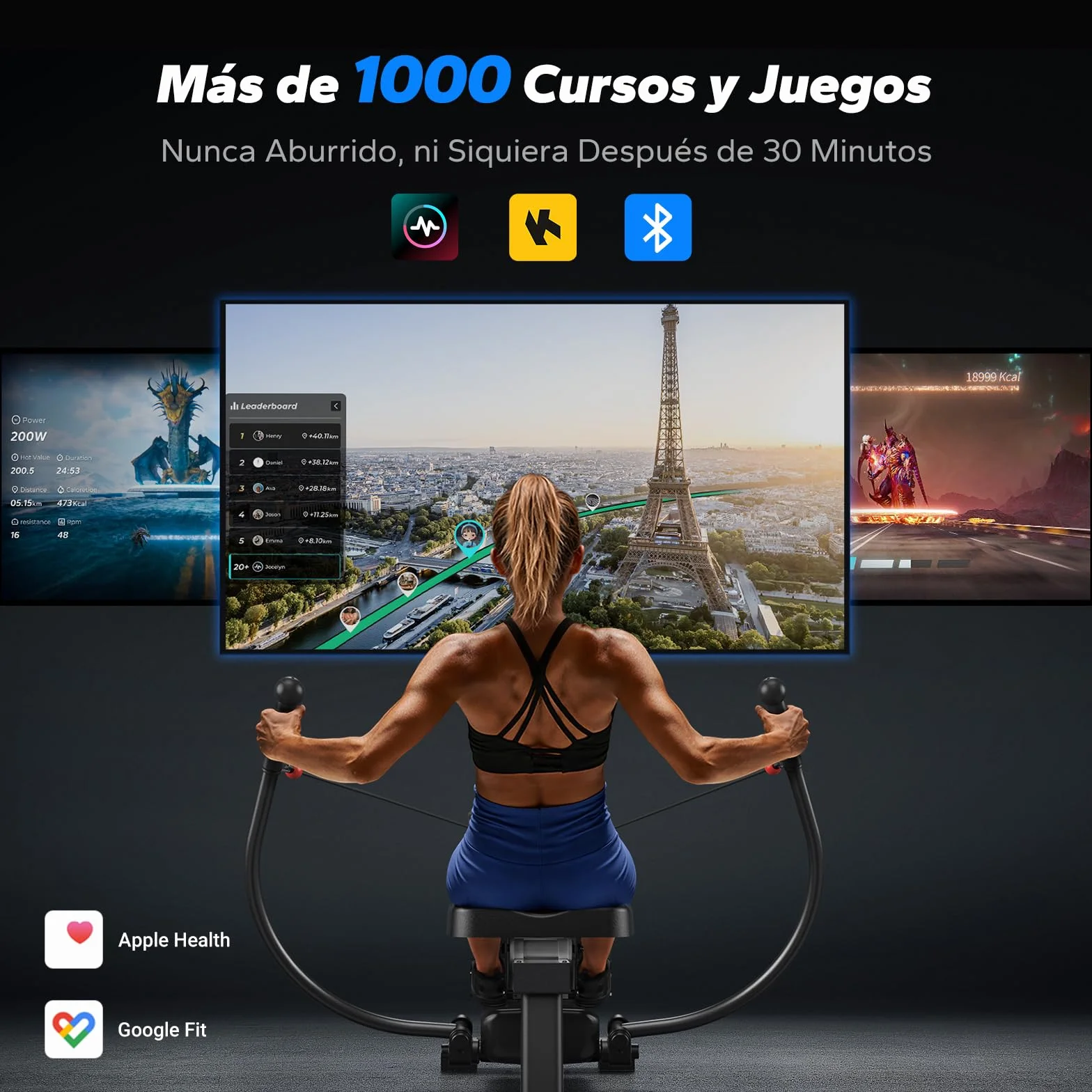 MERACH Máquina de Remo para casa con Exclusiva Tarjeta interactiva y Juegos, Aspecto Similar al tiburón, Experiencia de Remo intensa, Ahorra Espacio, Adecuada para Entrenamiento de Cuerpo Entero