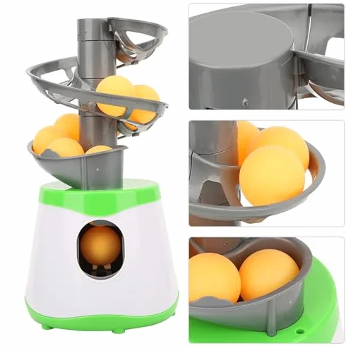 Robot Entrenador de Tenis de Mesa, Lanzador de Pelotas de Ping Pong Automático Abs Portátil con 10 Pelotas de Tenis de Mesa, Equipo de Práctica de Tenis de Mesa para Principiantes que Practican