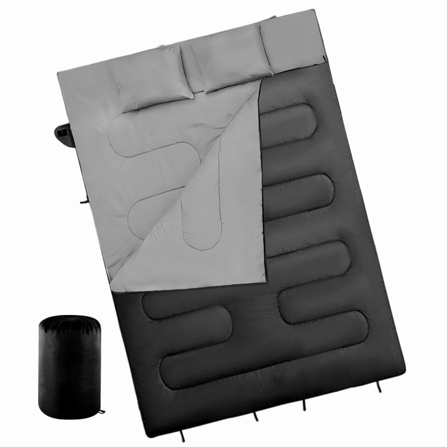 Saco De Dormir Doble - Saco de Dormir para Camping - Equipo Ligero de Descanso para Montañismo Aire Libre y Jóvenes