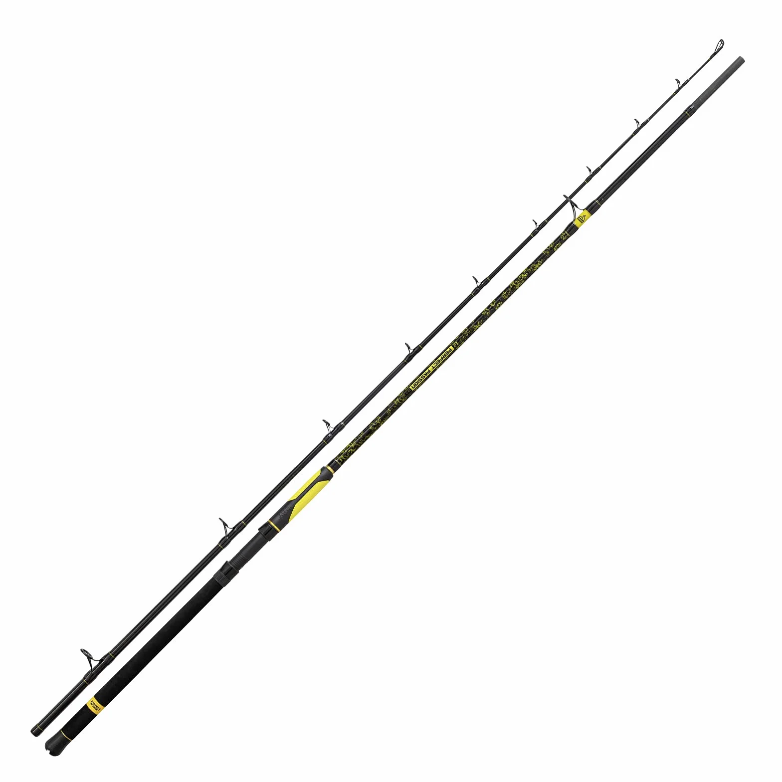 Black Cat Passion XH-S Caña de Pescar IM6 4 Longitudes Negro Amarillo