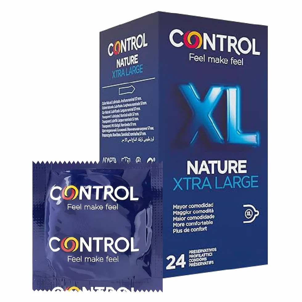 Control Nature XL Preservativos Caja Pack Ahorro 24 Condones Lubricados