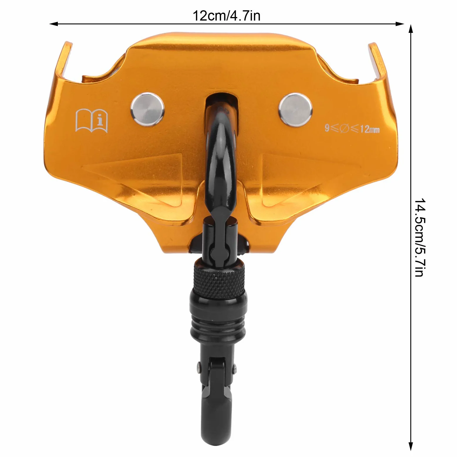 RiToEasysports de Polea Doble 20KN, de Polea de Cuerda de Aleación de Aluminio y Magnesio para Escalada en Roca, Montañismo, Rescates, Protección de Ingeniería, Trabajos de Construcción de