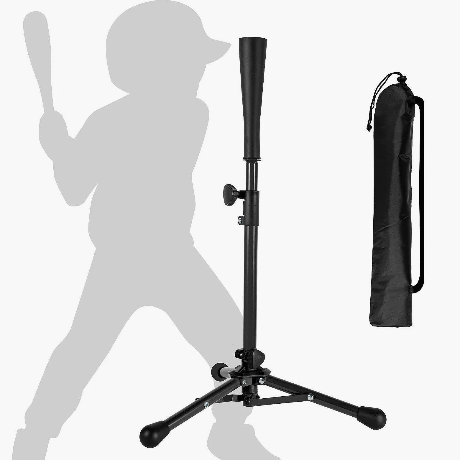 Oshhni tee de bateo de béisbol, Equipo de Entrenamiento, Ajustable, Plegable, Mejora la precisión de bateo, tee de bateo de sóftbol para Mujeres y Hombres