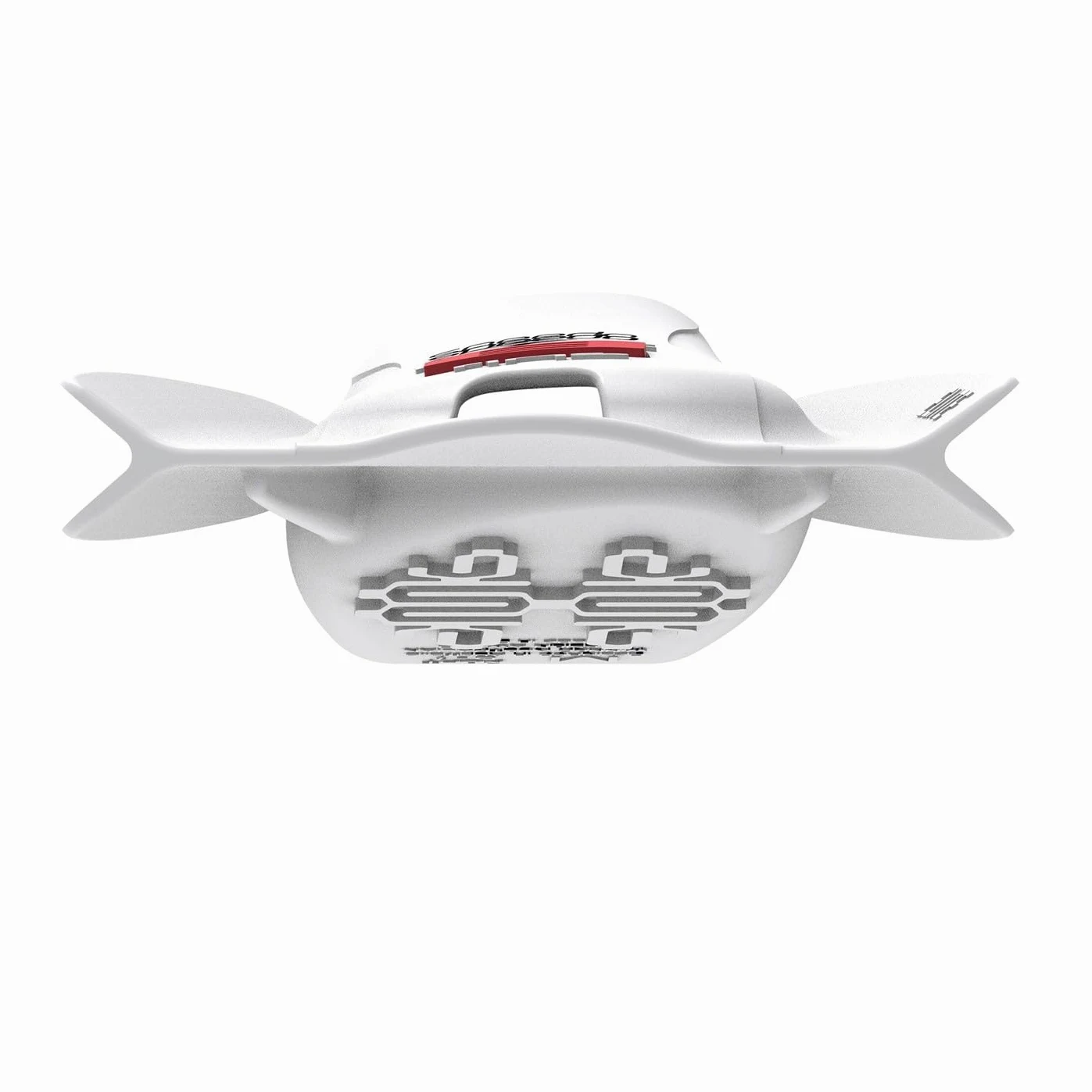 Speedo DMC Elite - Aleta de natación (talla S), color blanco y rojo