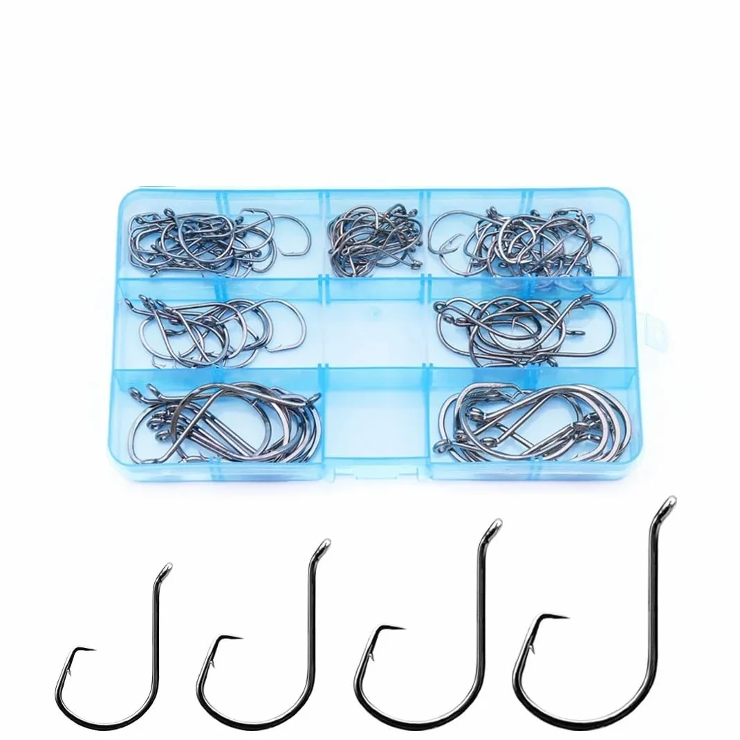 Anzuelos de Pesca Kit de anzuelos Circulares Pesca, 90-210 Uds., for Agua Salada, Surf, bagre, Pulpo, lubina, compensación