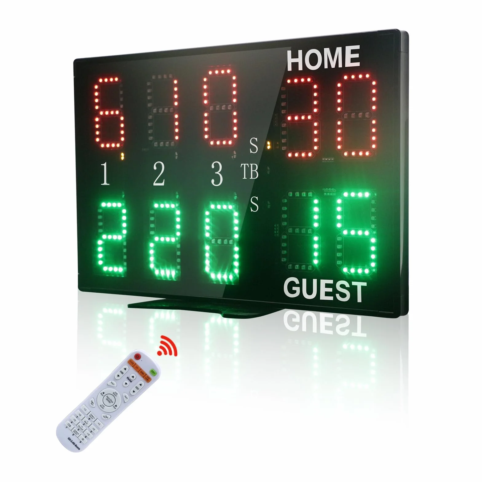 Marcador Digital LED Portátil 10 Dígitos para Tenis y Padel con Control Remoto