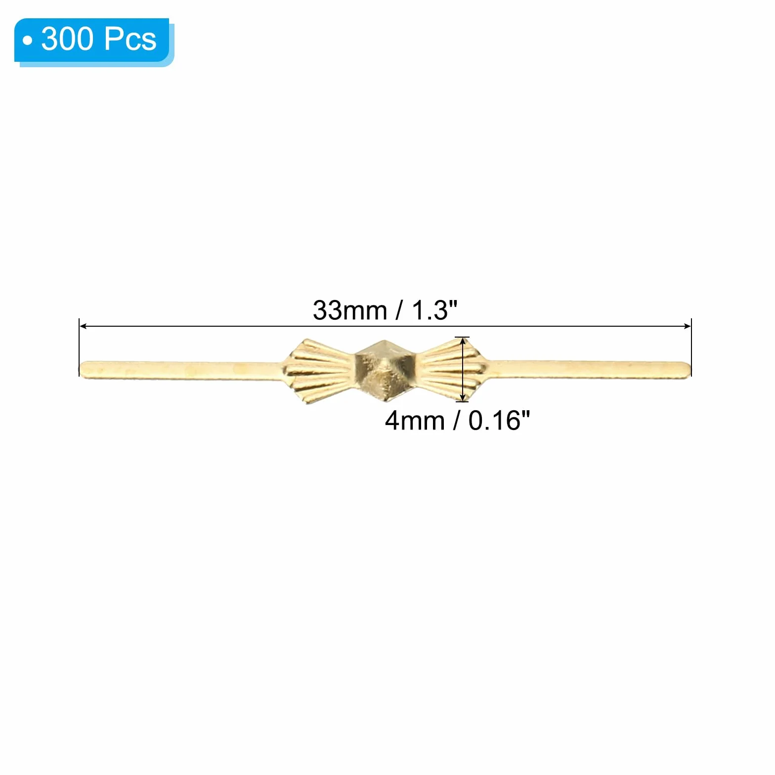 PATIKIL 33mm Conectores de Cobre para Candelabro, 300 Piezas, Cromo