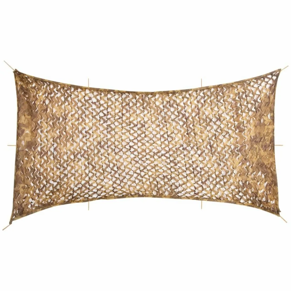 Red de camuflaje con bolsa de almacenamiento, 516 unidades, color arena para caza, observación de aves, camping, exterior, protección visual, resistente a la intemperie, ligera, resistente a