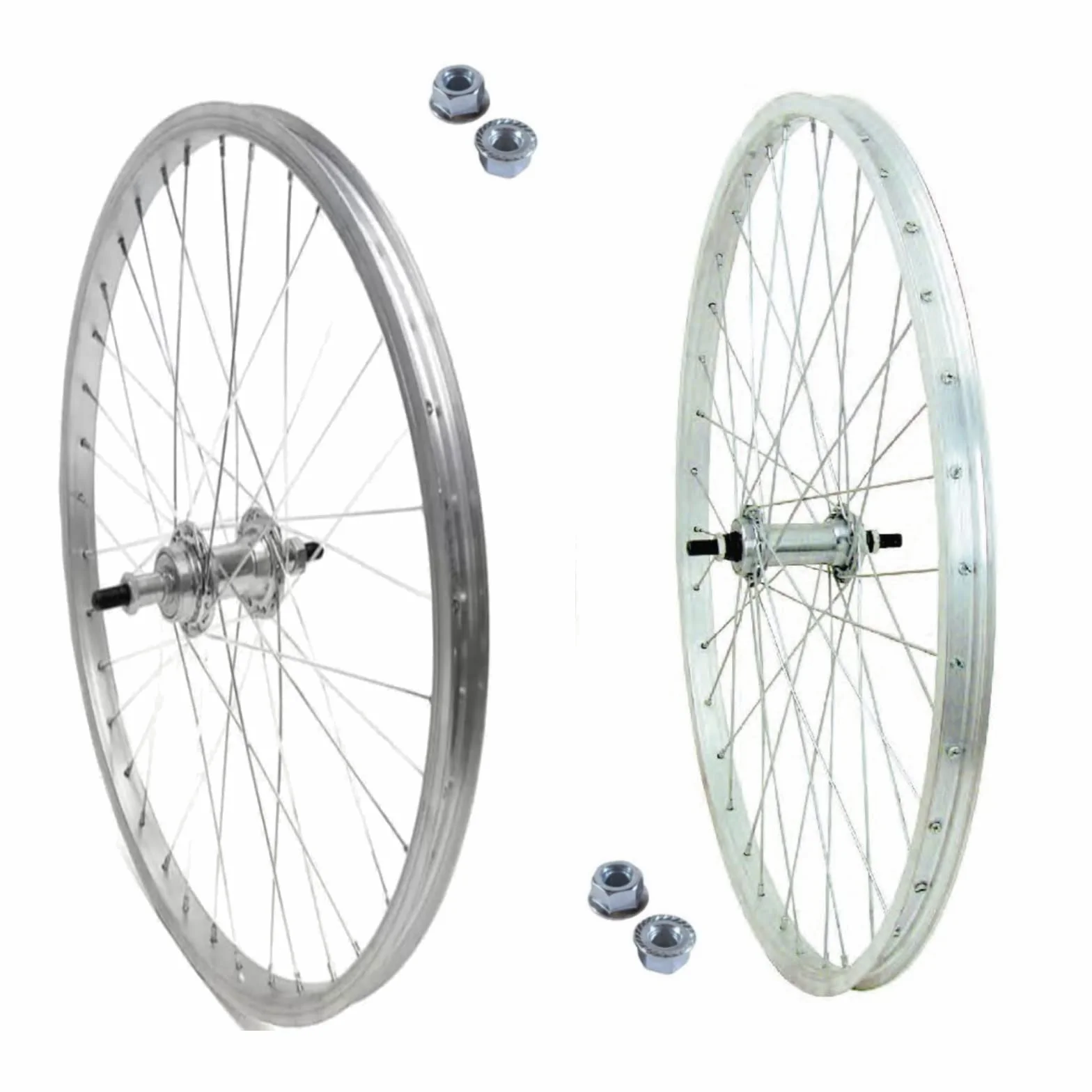 Par de ruedas delantera y trasera 28" para bicicleta Citybike 700 x 35 6/7 velocidades Epoca aluminio/acero