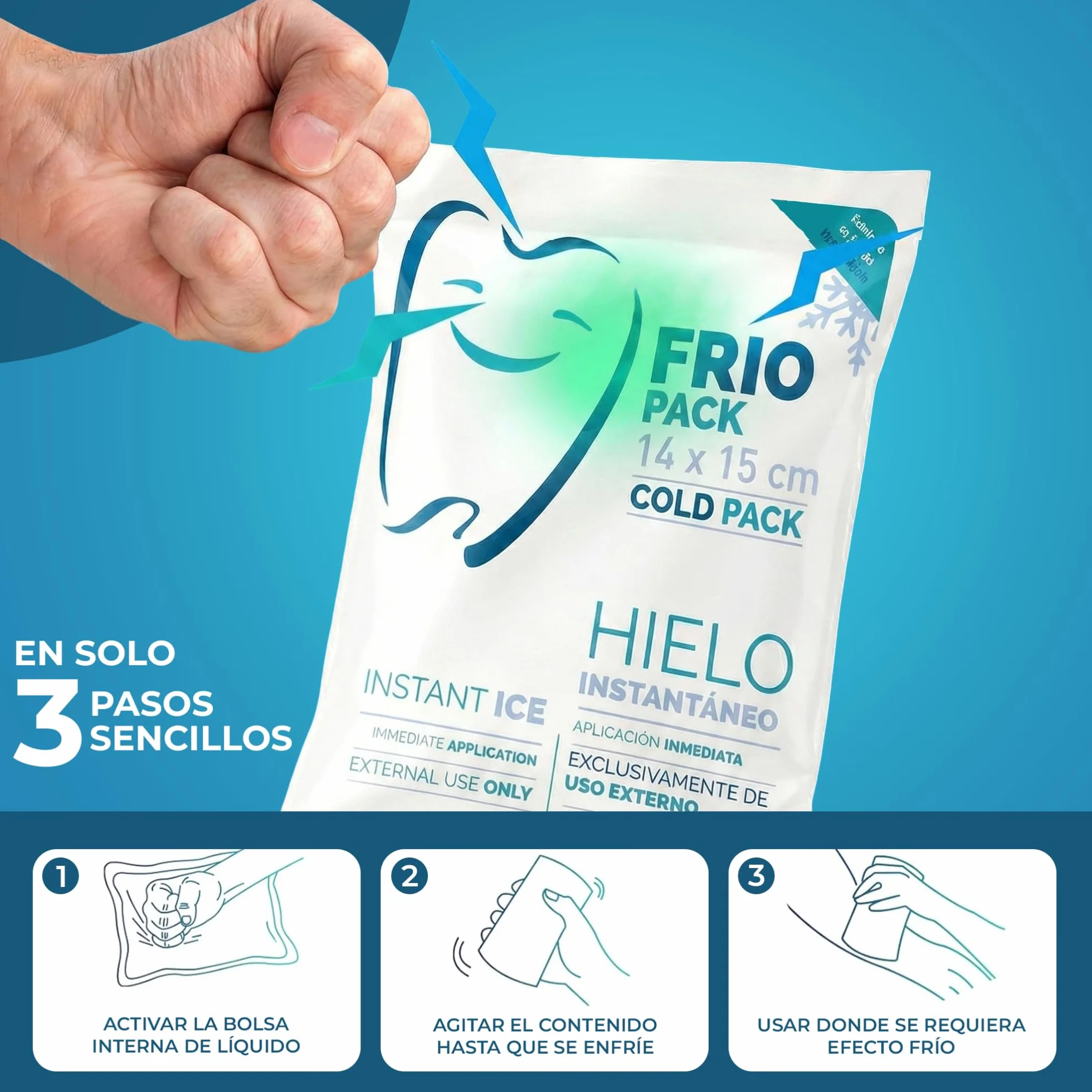 Bolsa de Frío Instantáneo 14x15 cm 24 Unidades
