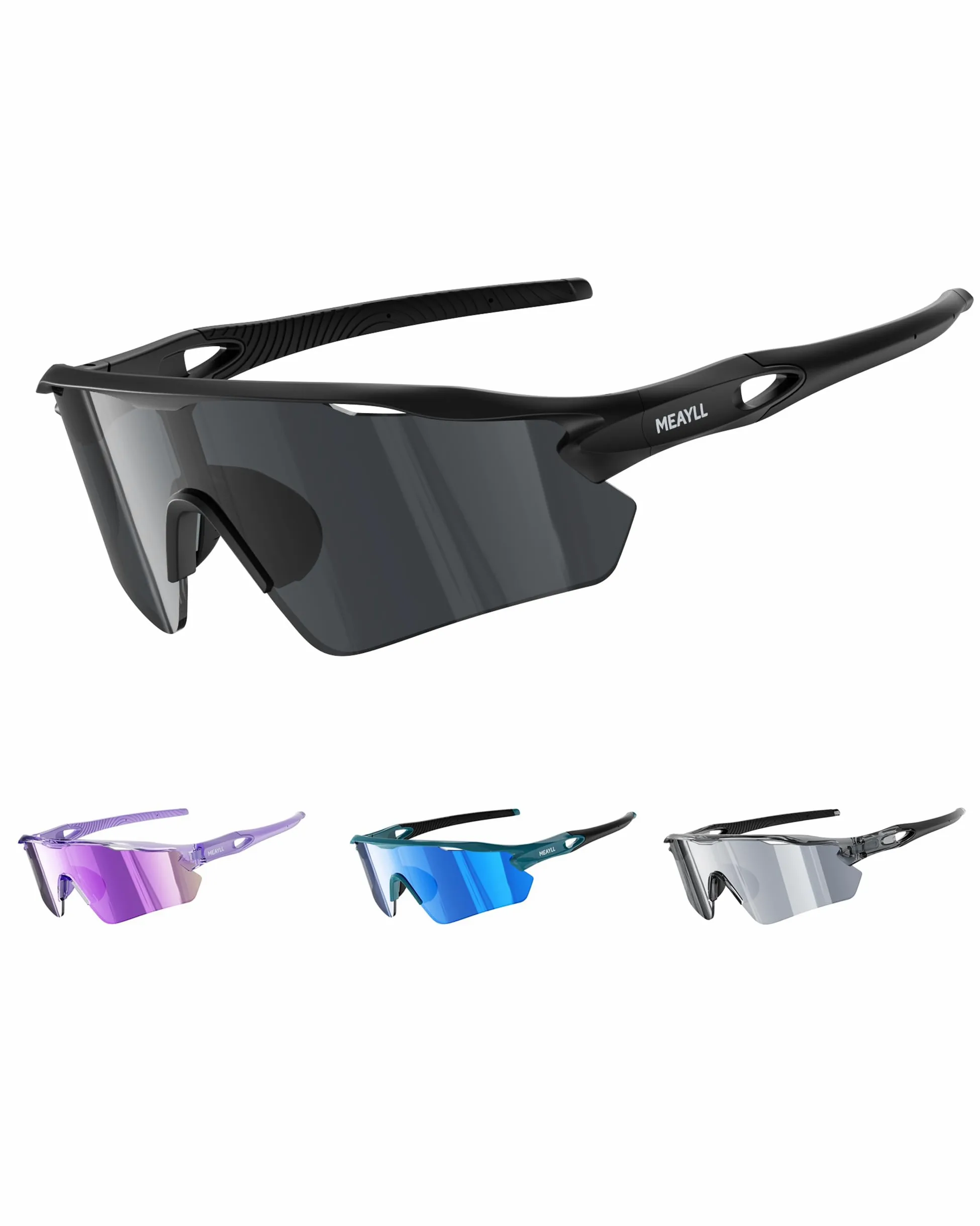 Gafas de ciclismo para hombre y mujer, UV400, montura TR90 con alas nasales ajustables, MTB, gafas de sol rápidas para bicicleta, pesca, bicicleta eléctrica
