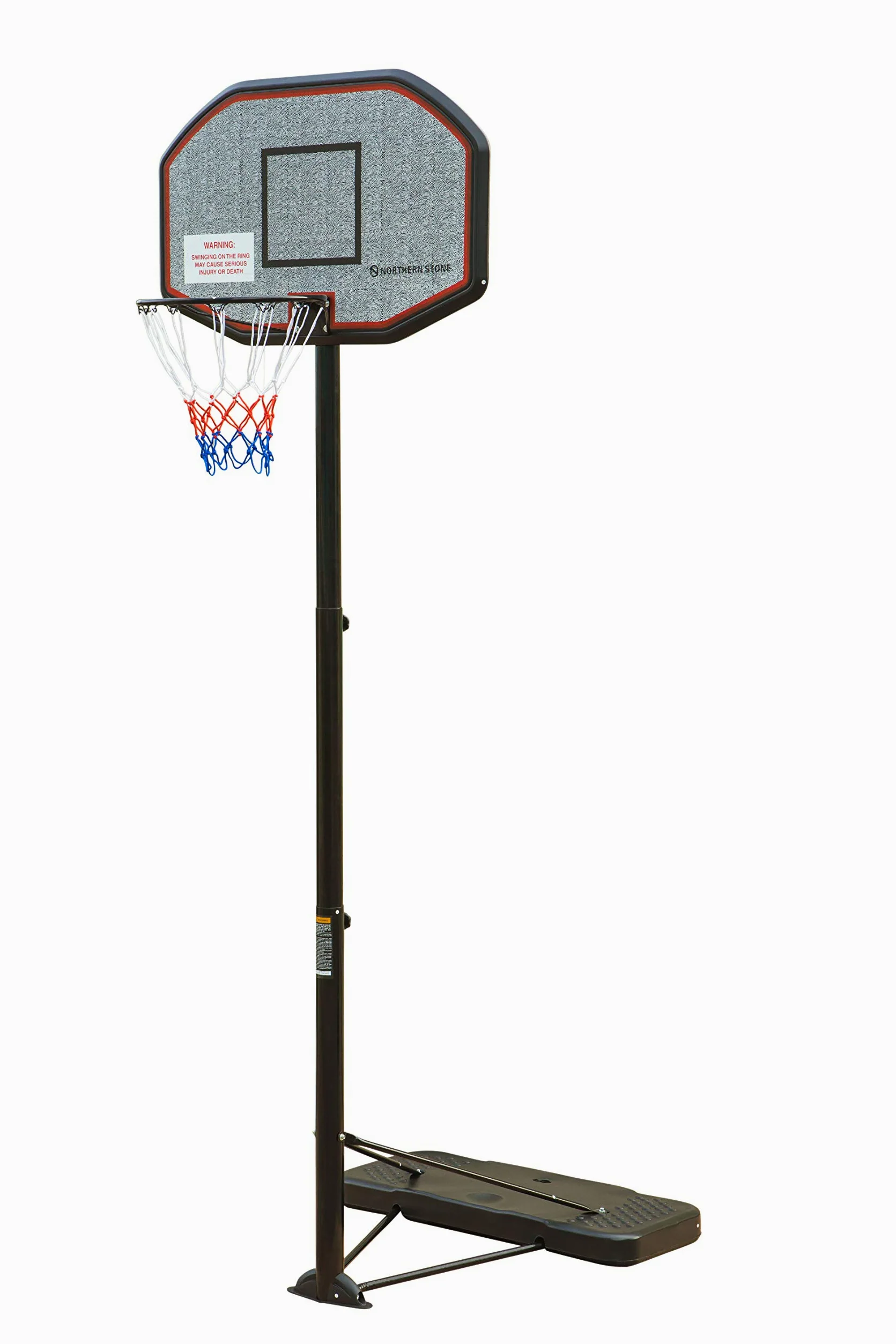 NORTHERN STONE Pro Court Aro de Baloncesto portátil Ajustable en Altura con Tablero de Impacto Altura Oficial