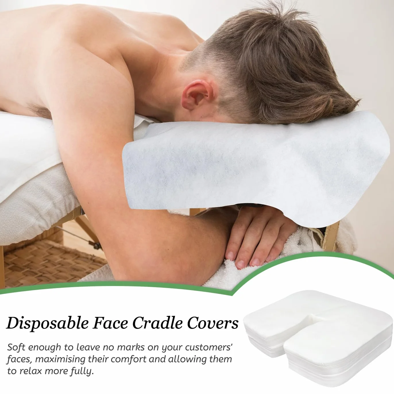 Fundas Desechables para Reposacabezas de Mesa de Masaje 36x27cm para SPA Tatuaje Profesional