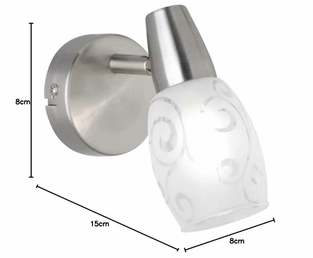 TRIO R80021007 Foco AR E14 28 W Metal Níquel Mate IP20