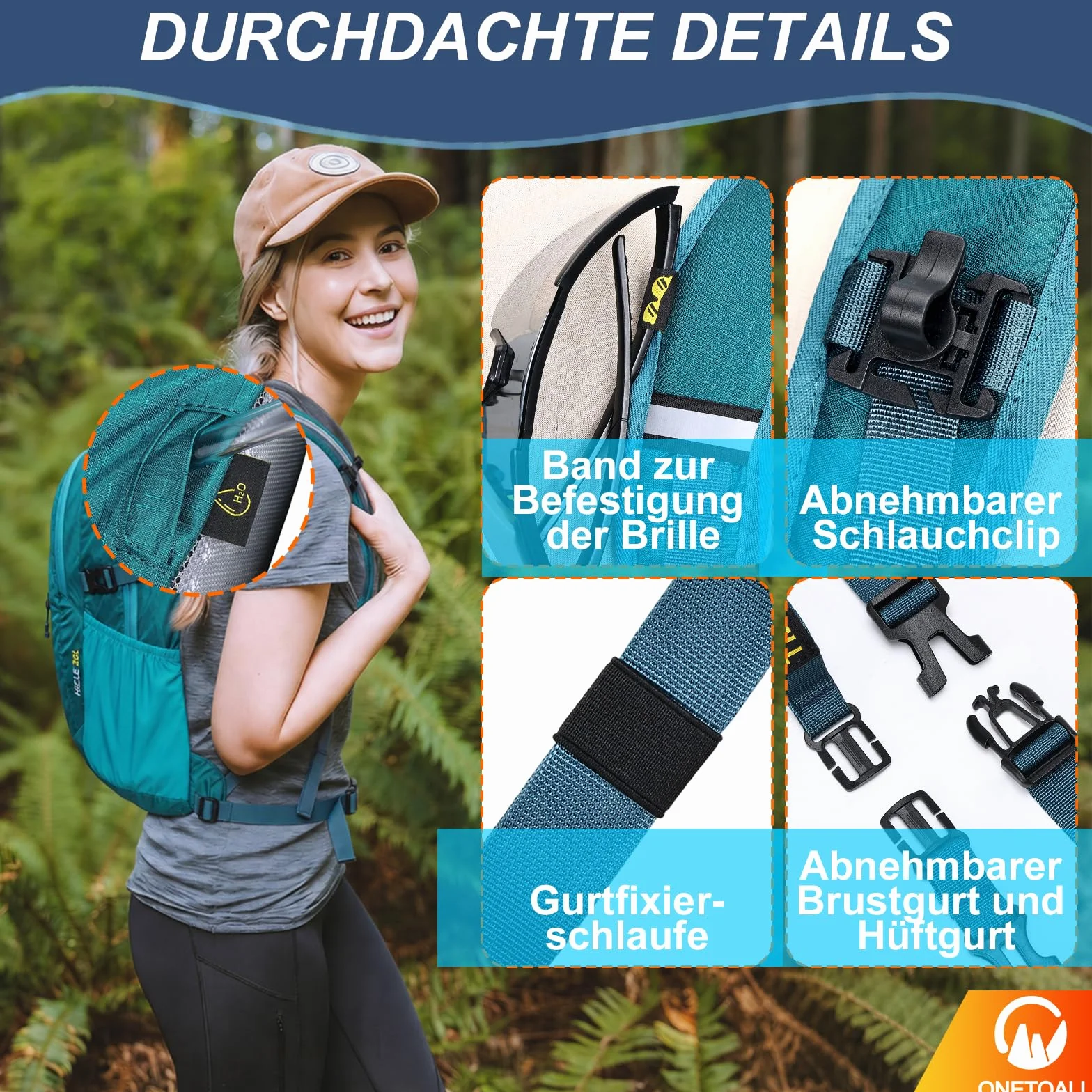 Mochila Senderismo 20L/30L Antirrobo Impermeable Ultraligera Transpirable para Hombre Mujer