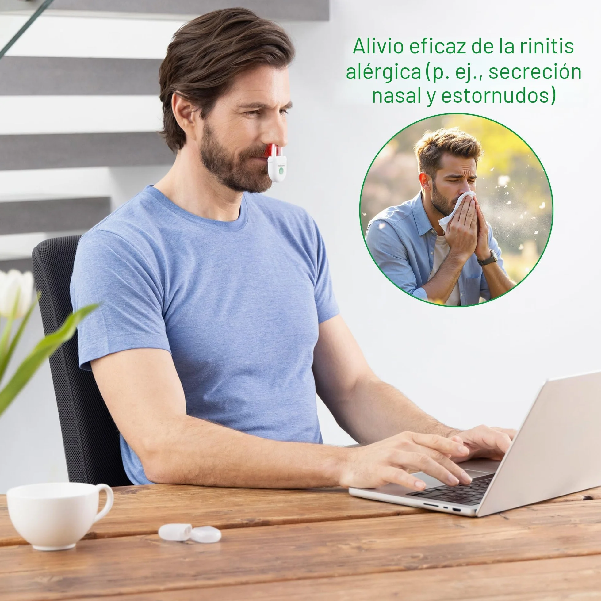 Medisana Medinose Alivio de alergias terapia de luz nasal para rinitis alérgica