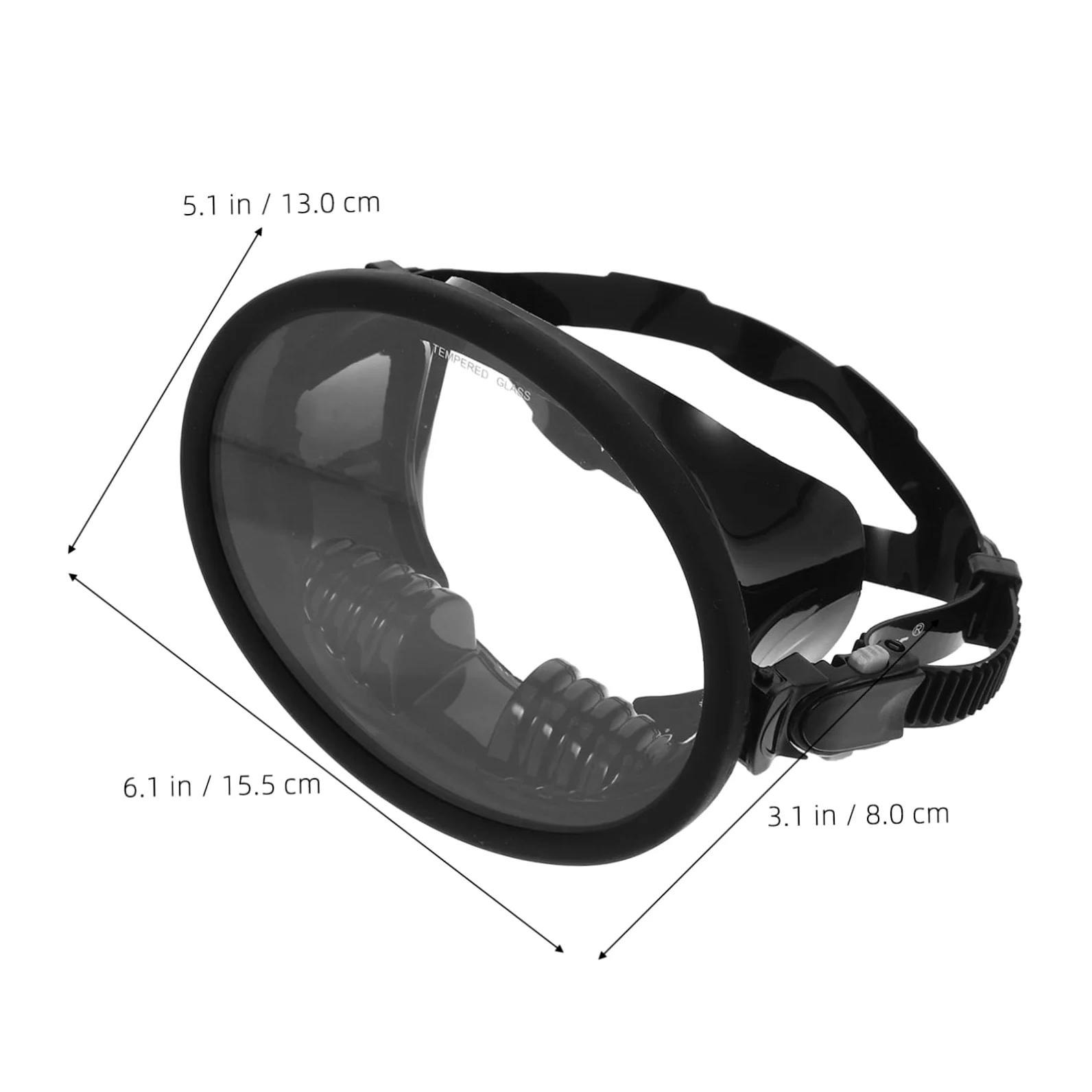 Toyvian Máscara de Buceo Visión Panorámica de Silicona y Vidrio Templado Antivaho Ajuste Cómodo , Adecuada para Buceo y Snorkel