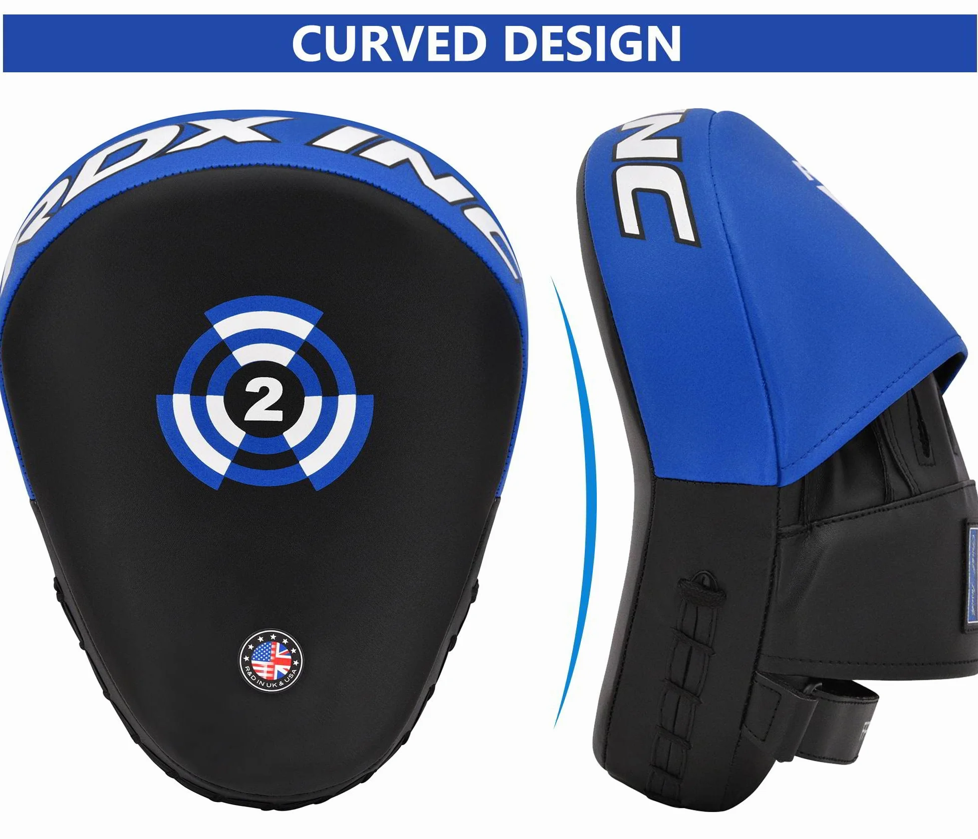 RDX Kamf Sport Cajas Pads Mano Boxpads Kickboxing Thaipads Manoplas Impacto Cojín, Weiß