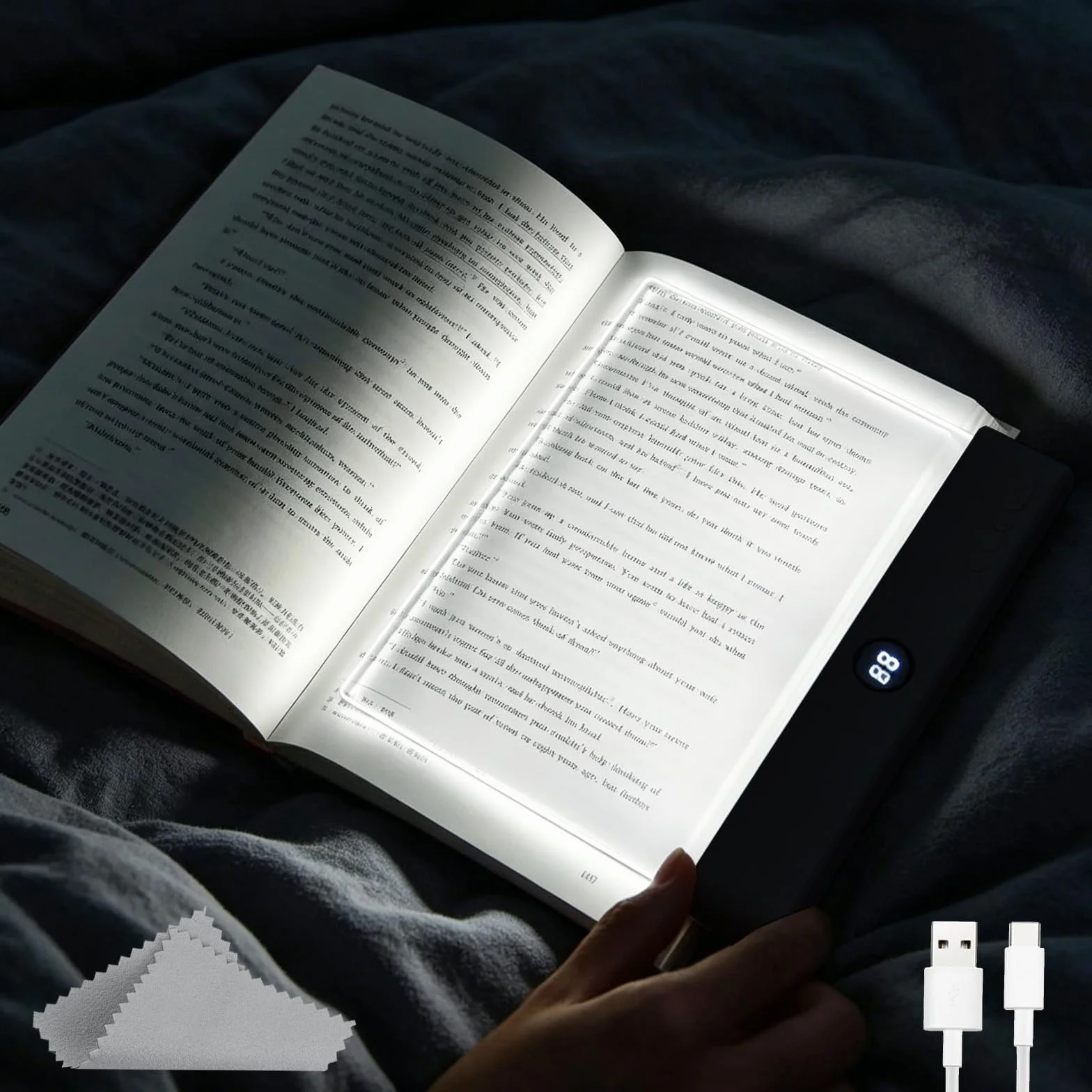 Genérico Smart LED Book Light Luz para Leer Libros en la Cama Luces Planas para Lectores