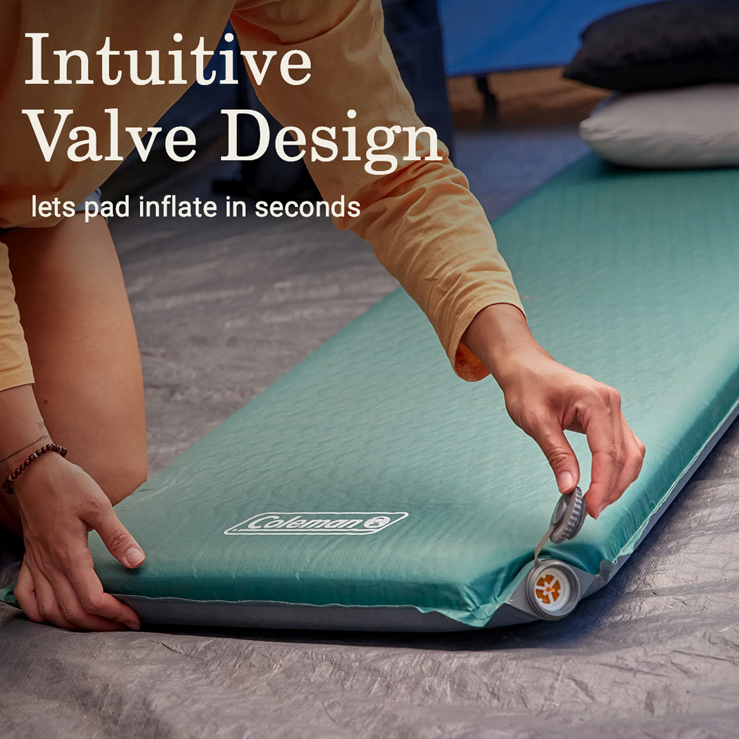 Coleman Silver Springs - Almohadilla de Dormir autoinflable para Camping, Ligera Almohadilla de Campamento con Espuma aislada y Revestimiento Duradero, cómoda Almohadilla de Dormir con fácil inflado
