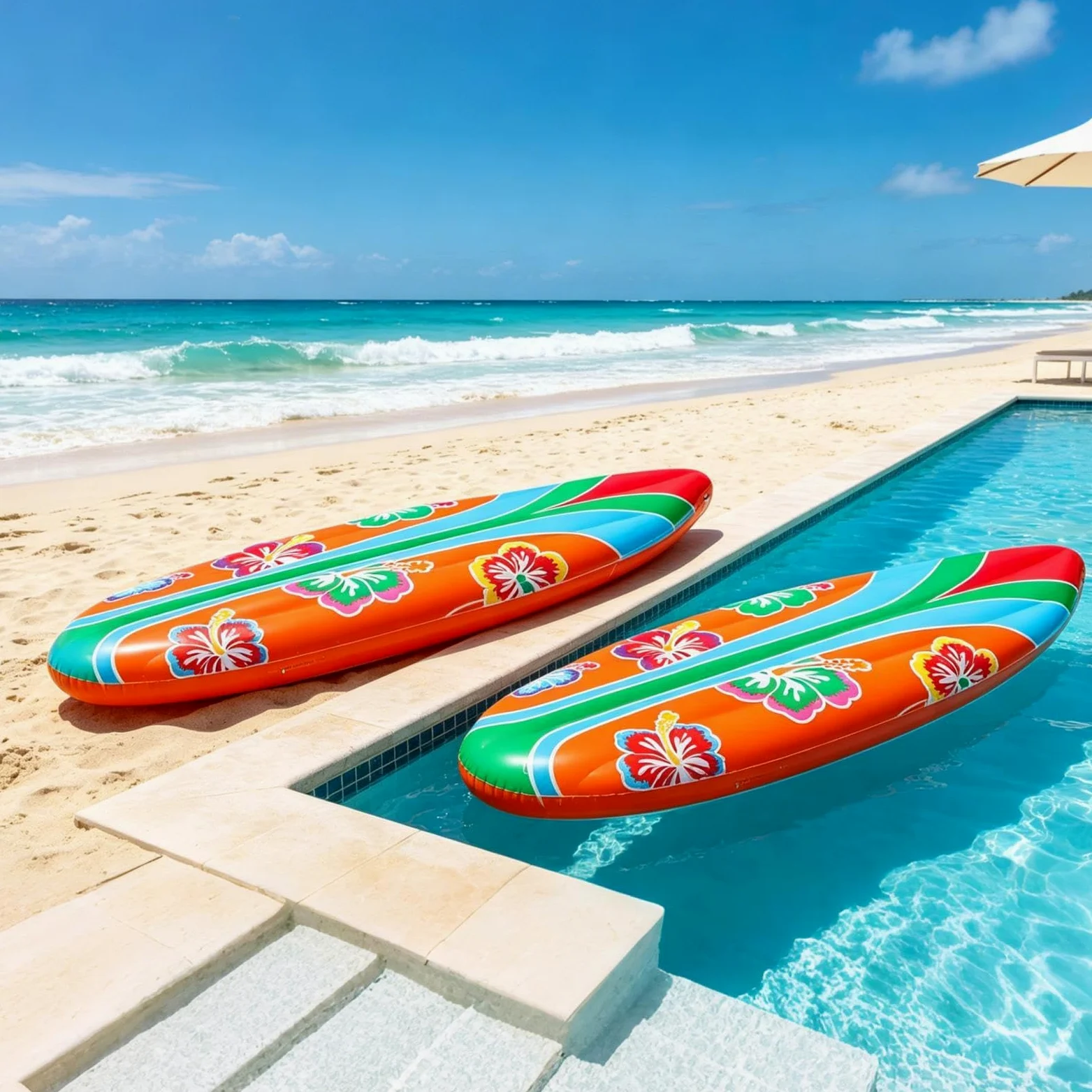 Tabla De Surf Hinchable 2 Piezas Juguete Hinchable Piscina | Tabla De Surf Hinchable Para Niños Para Verano Piscina Exterior Aire Libre Juegos Acuáticos Y Decoración Jardín Niños