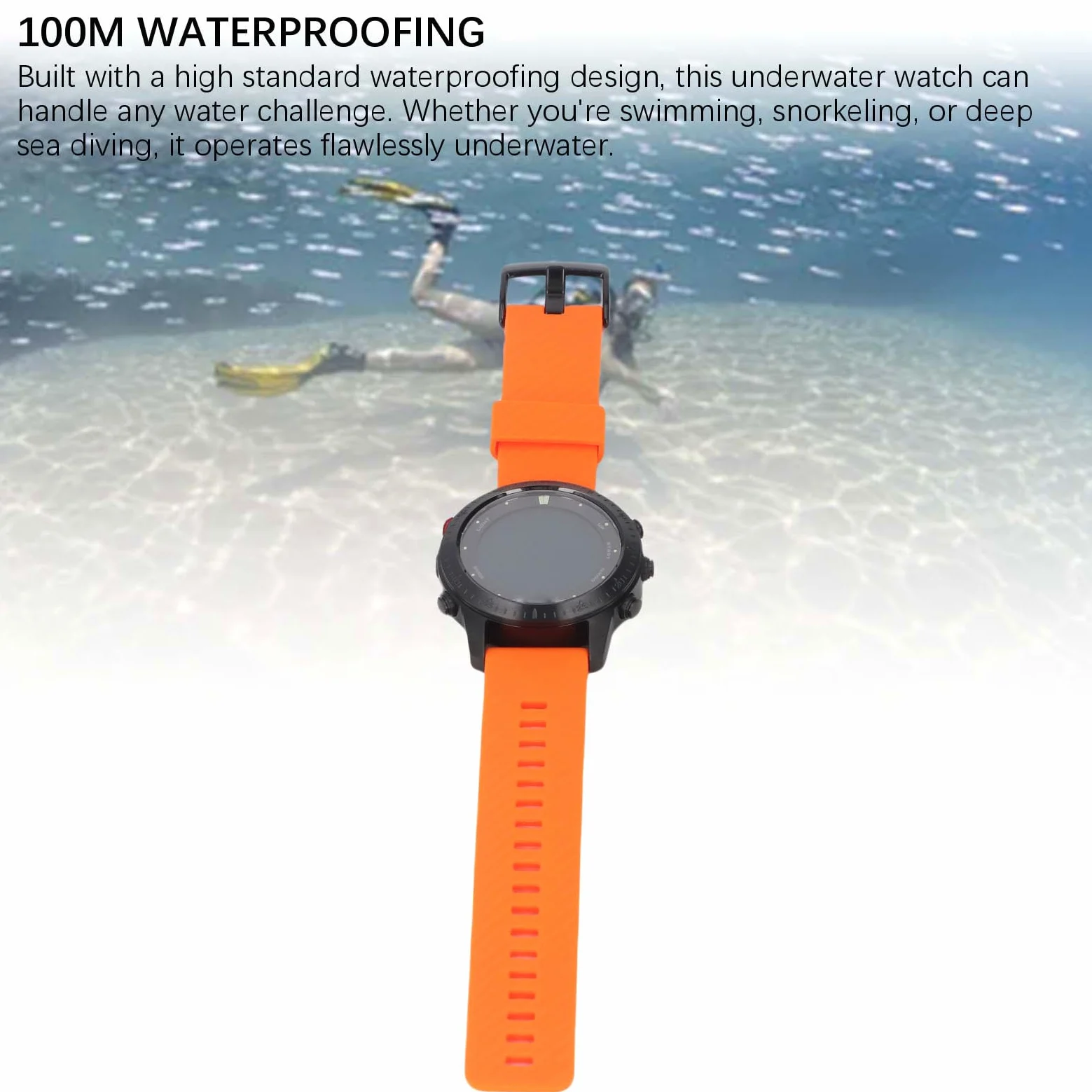 Reloj Deportivo Avanzado con Ordenador de Buceo, Batería de Larga Duración para Aventuras de Buceo en Aguas Profundas, Aleación/Silicona de Ti